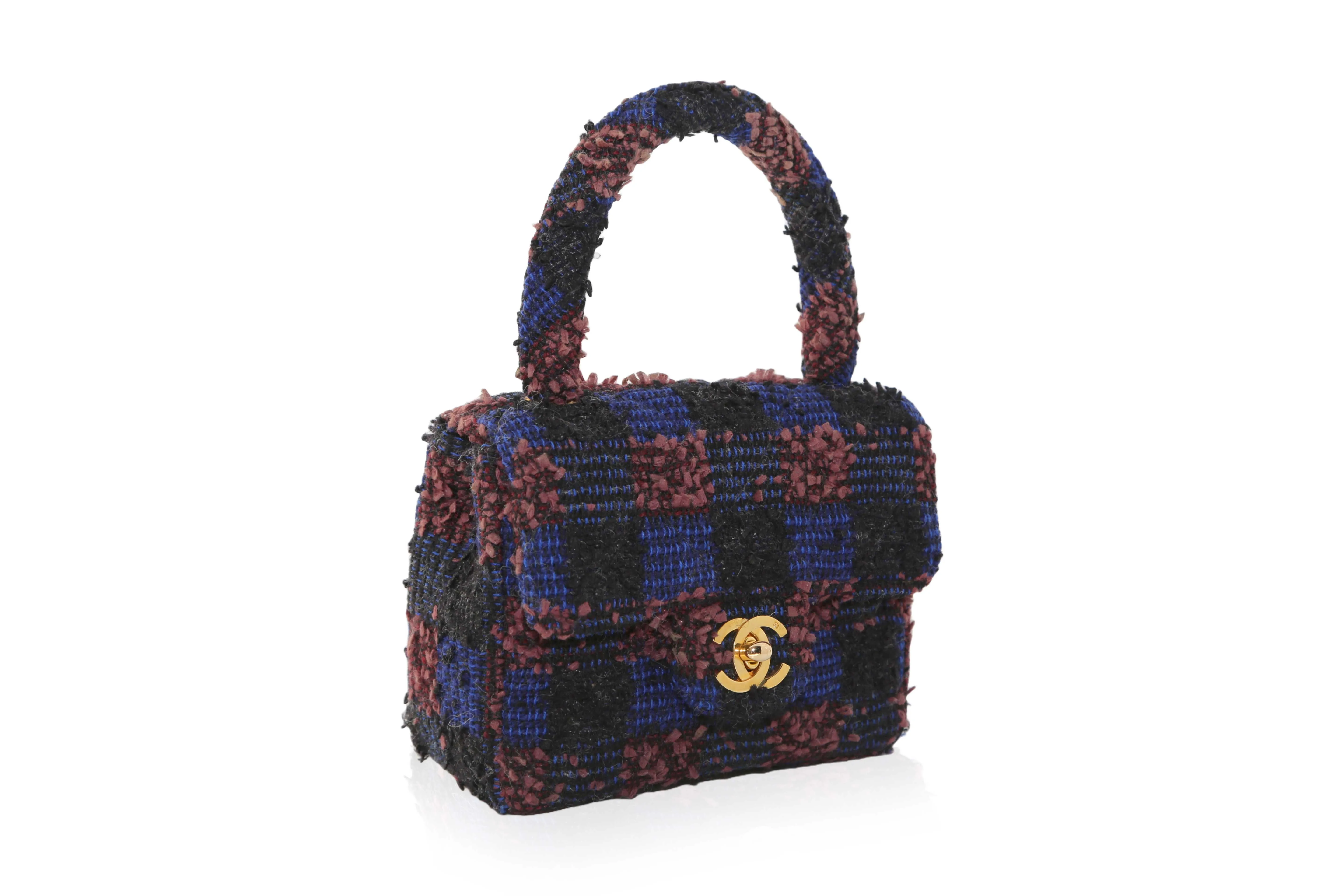 1992 Micro Flap Tweed Handbag