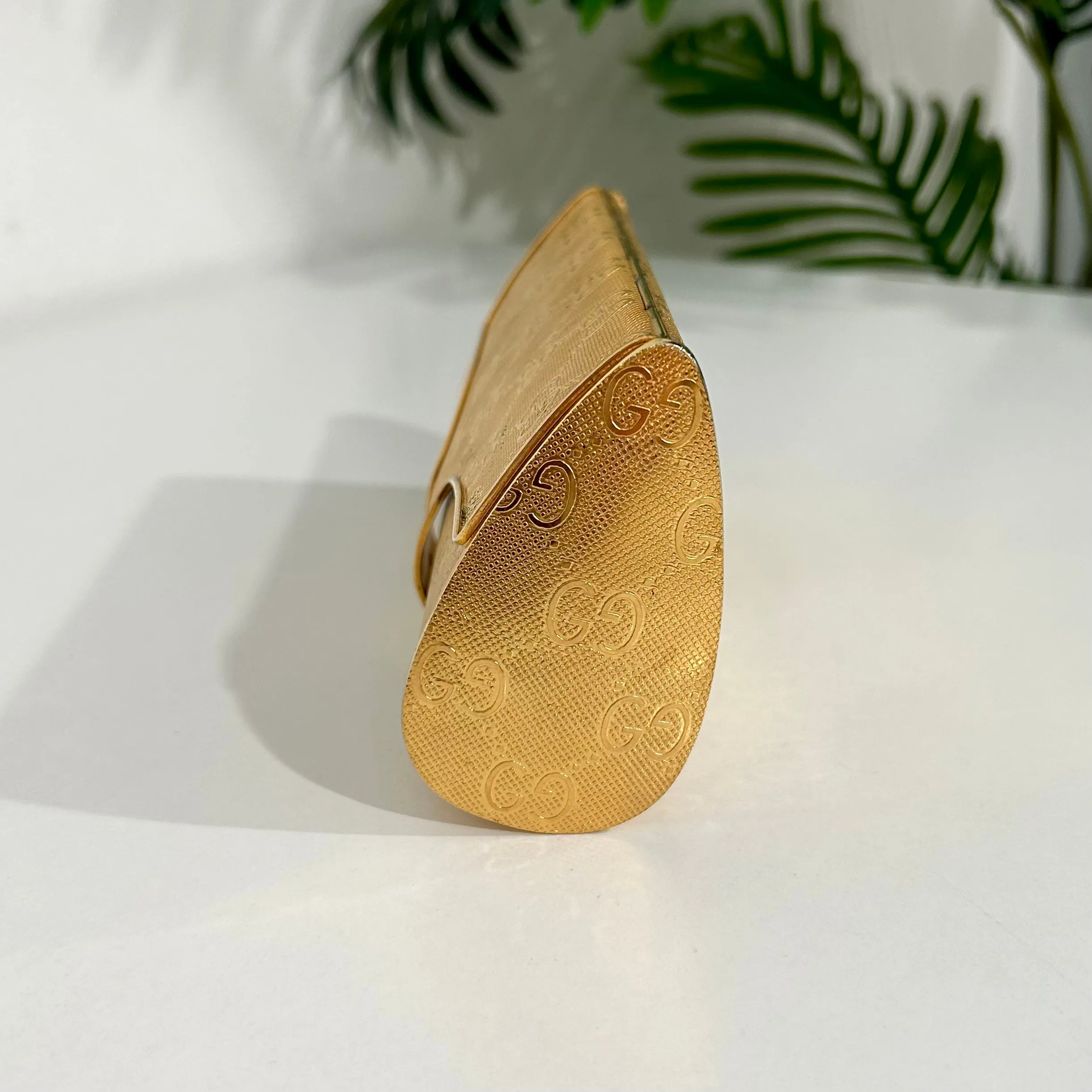 70s Gucci Monogram Gold Clutch