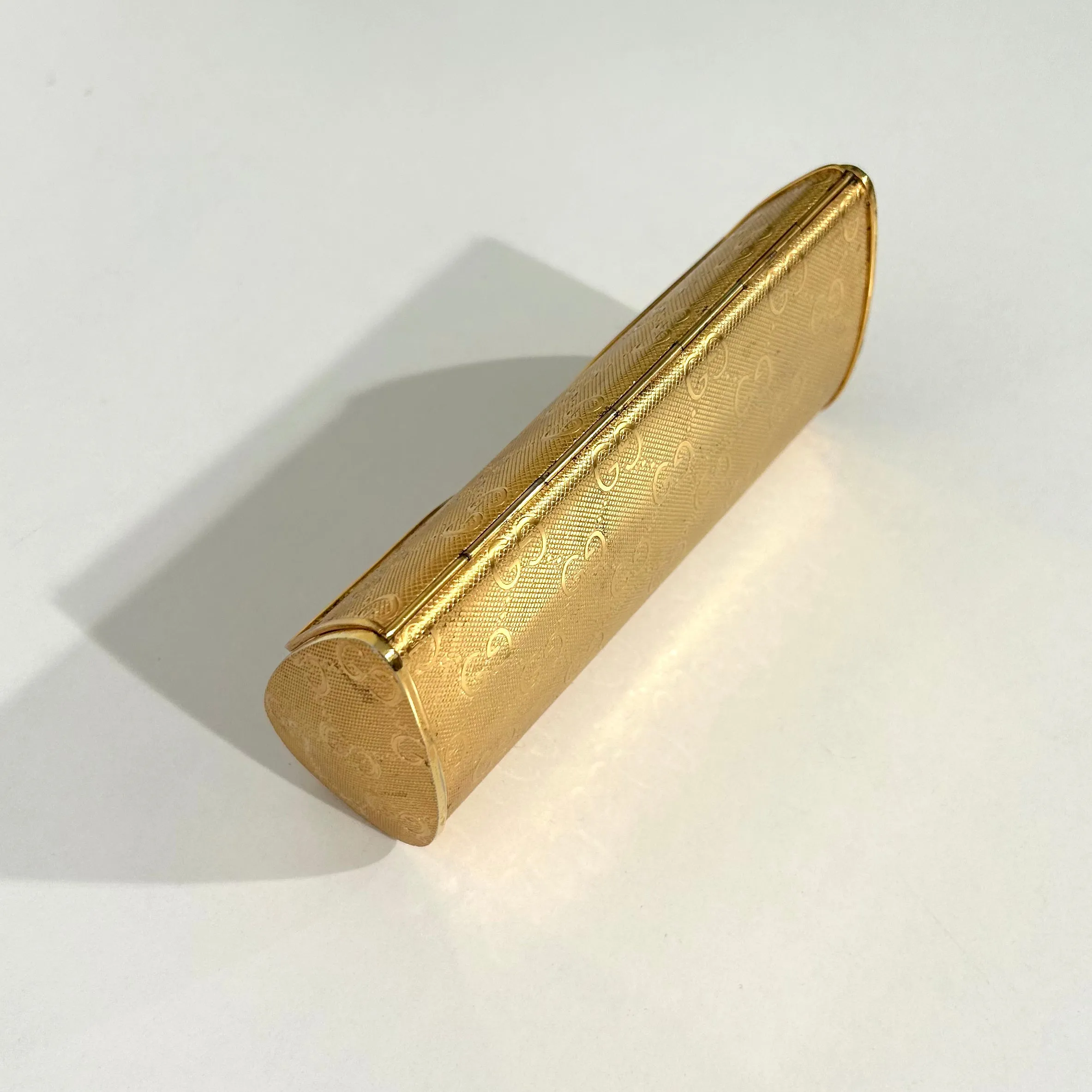 70s Gucci Monogram Gold Clutch