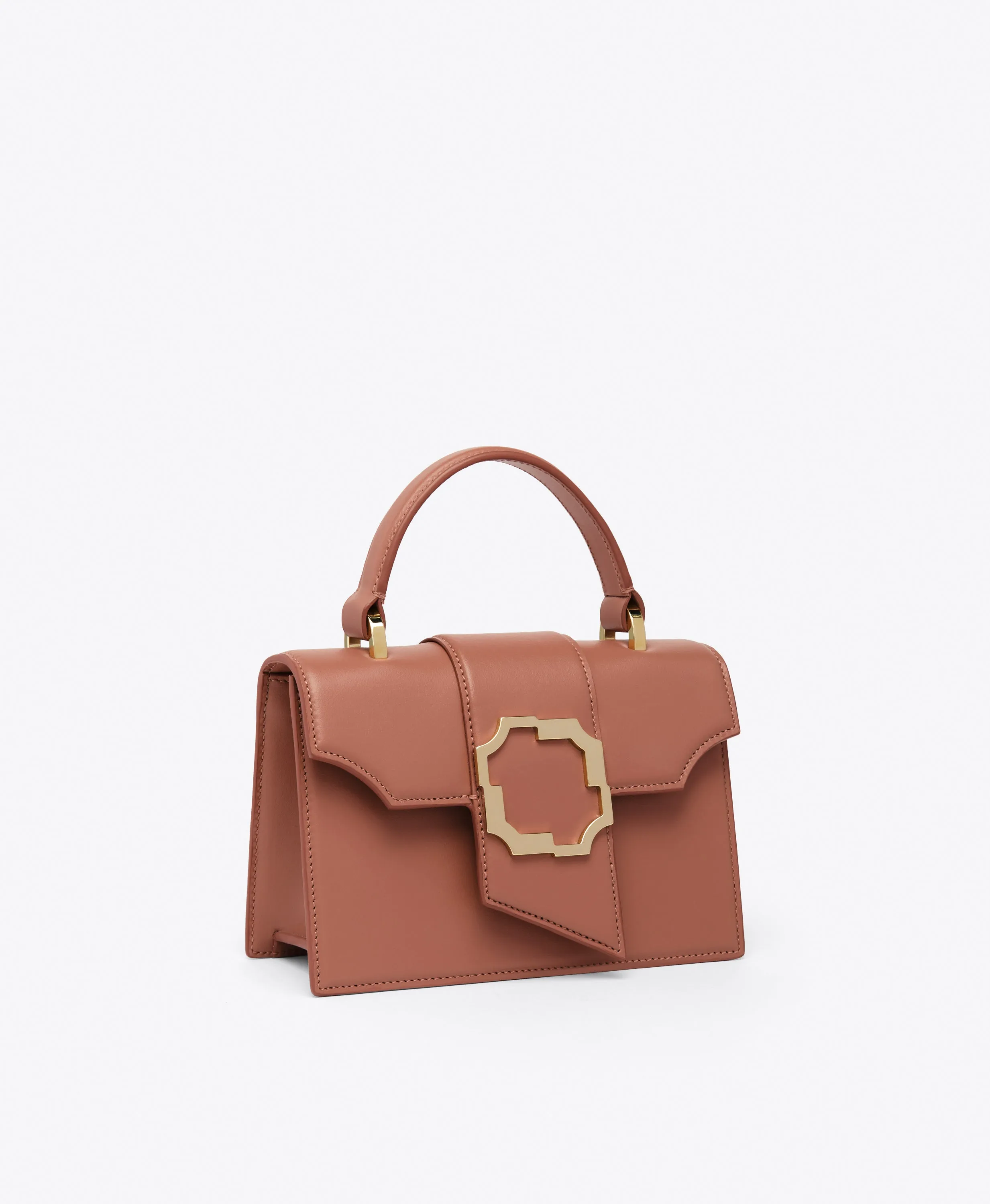 Audrey Pink Leather Mini Handbag