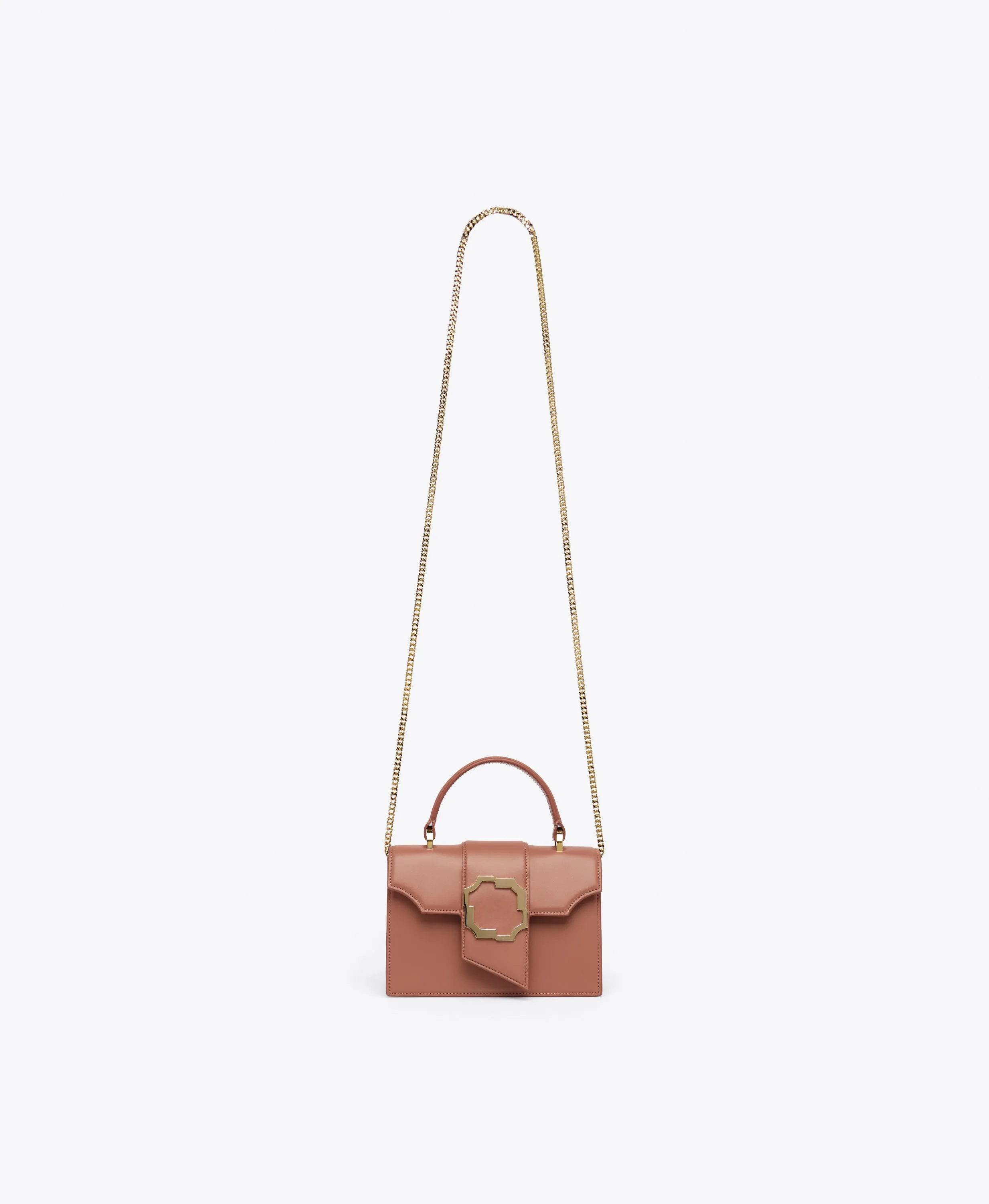 Audrey Pink Leather Mini Handbag