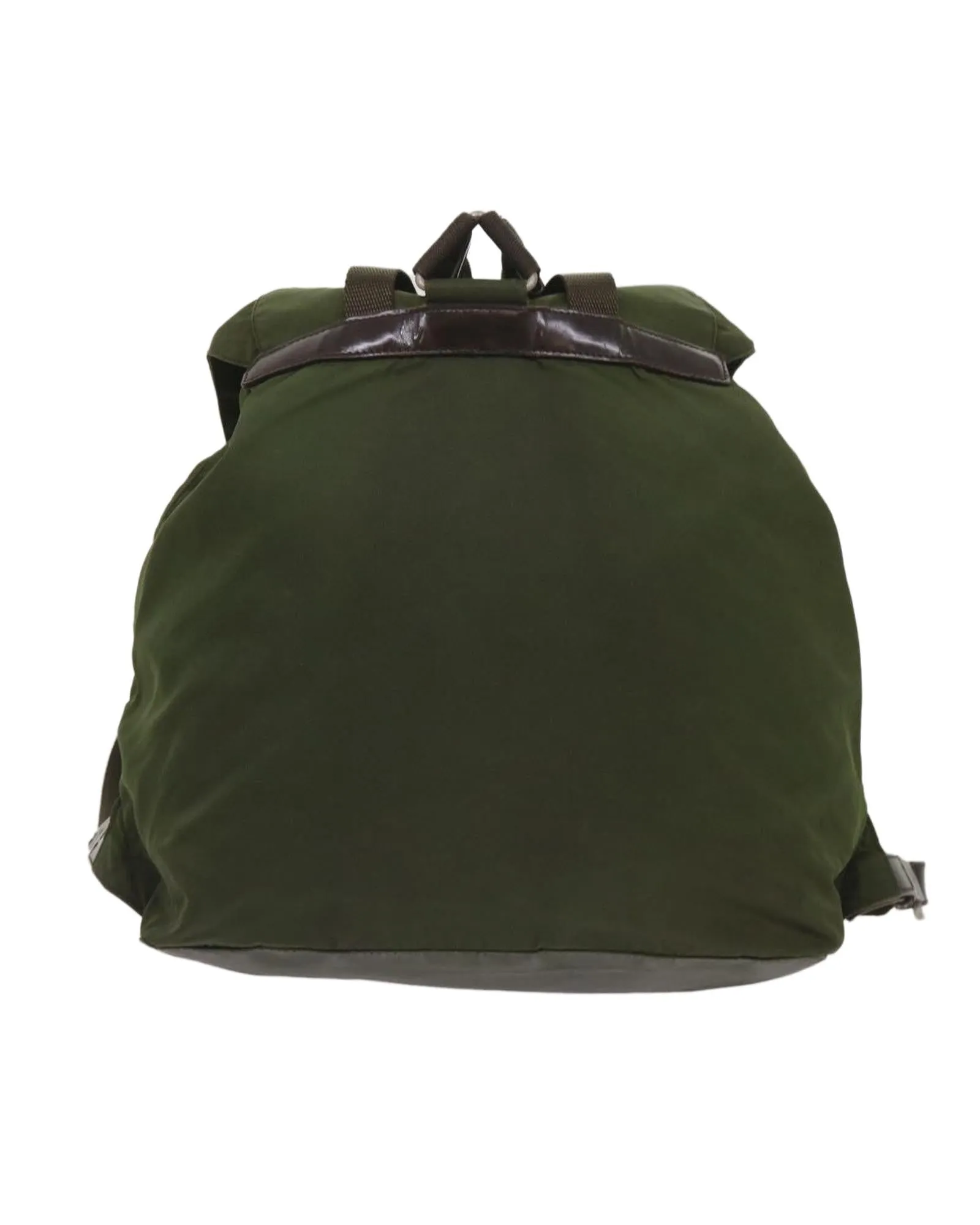 Authentic Khaki Nylon Backpack by Prada
