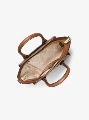 Avril Small Leather Top-Zip Satchel