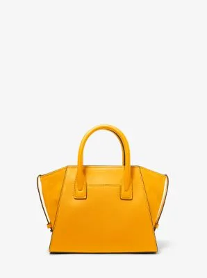 Avril Small Leather Top-Zip Satchel