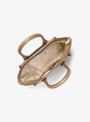 Avril Small Leather Top-Zip Satchel