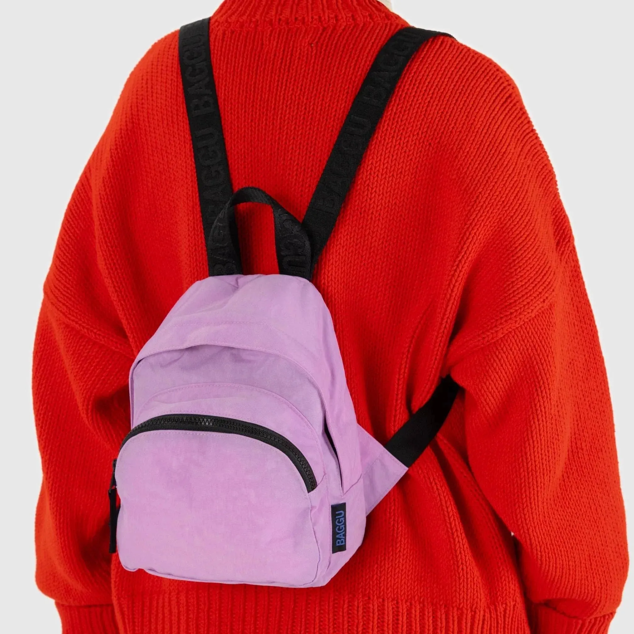 Baggu Mini Nylon Backpack in Peony