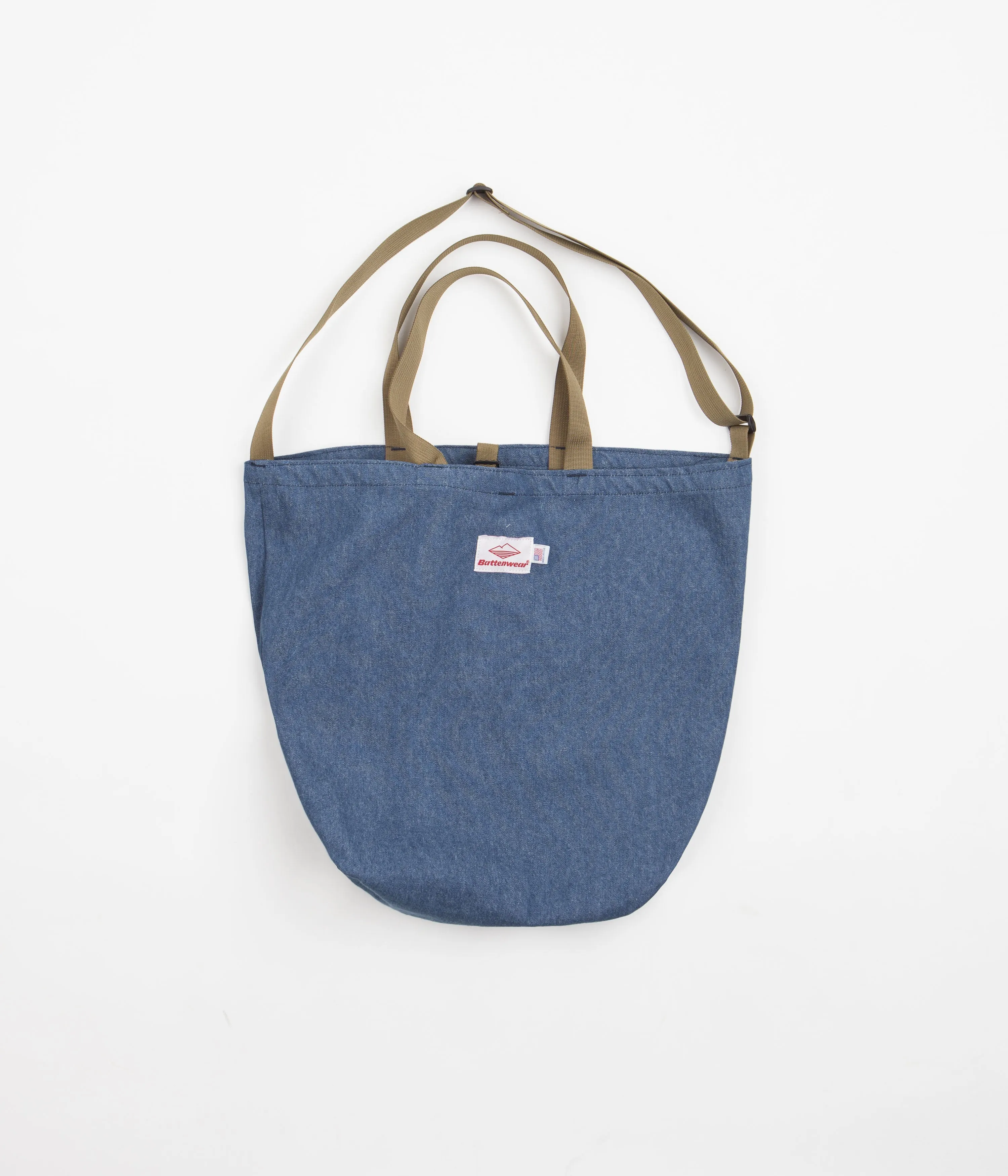 Battenwear Packable Tote Bag - Blue / Tan