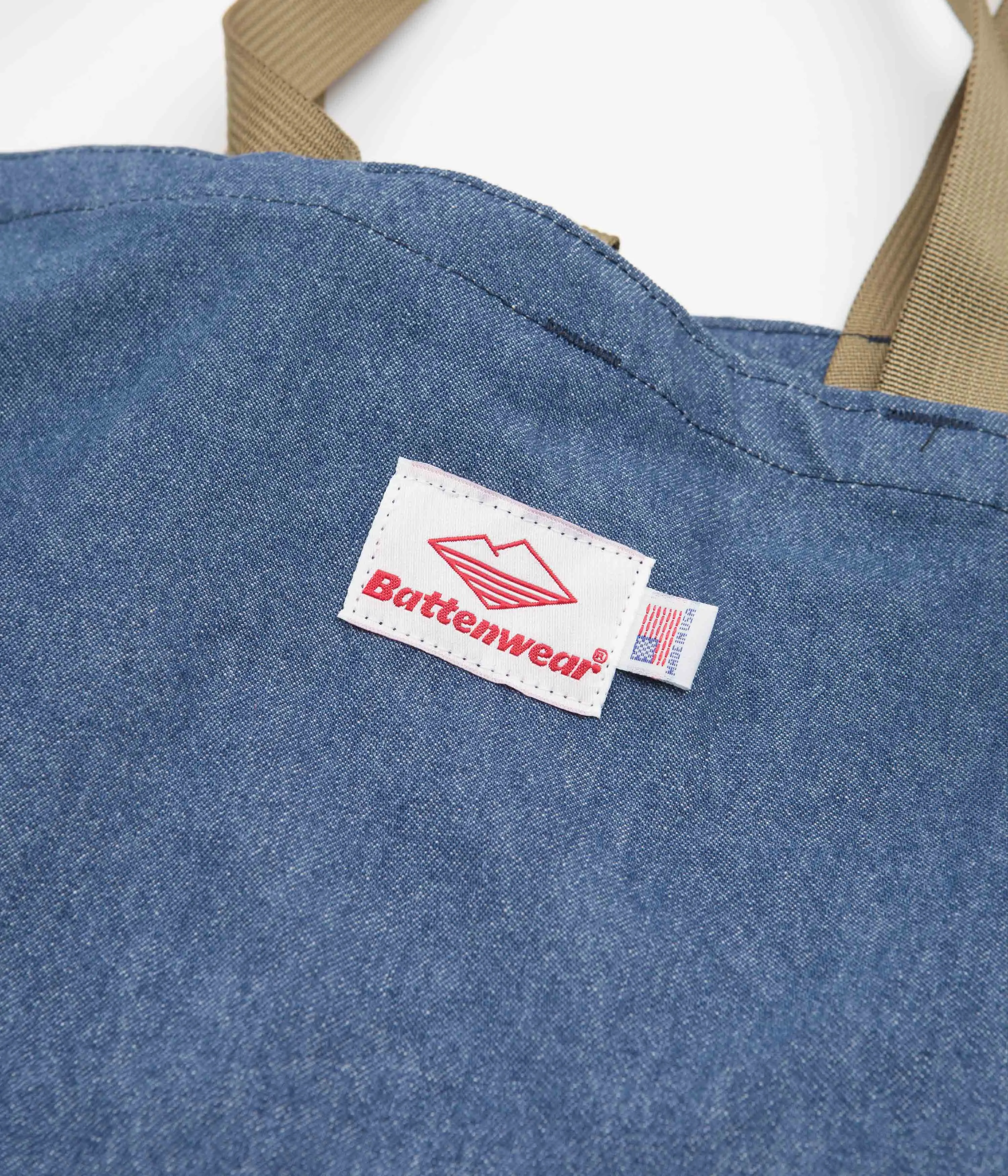 Battenwear Packable Tote Bag - Blue / Tan