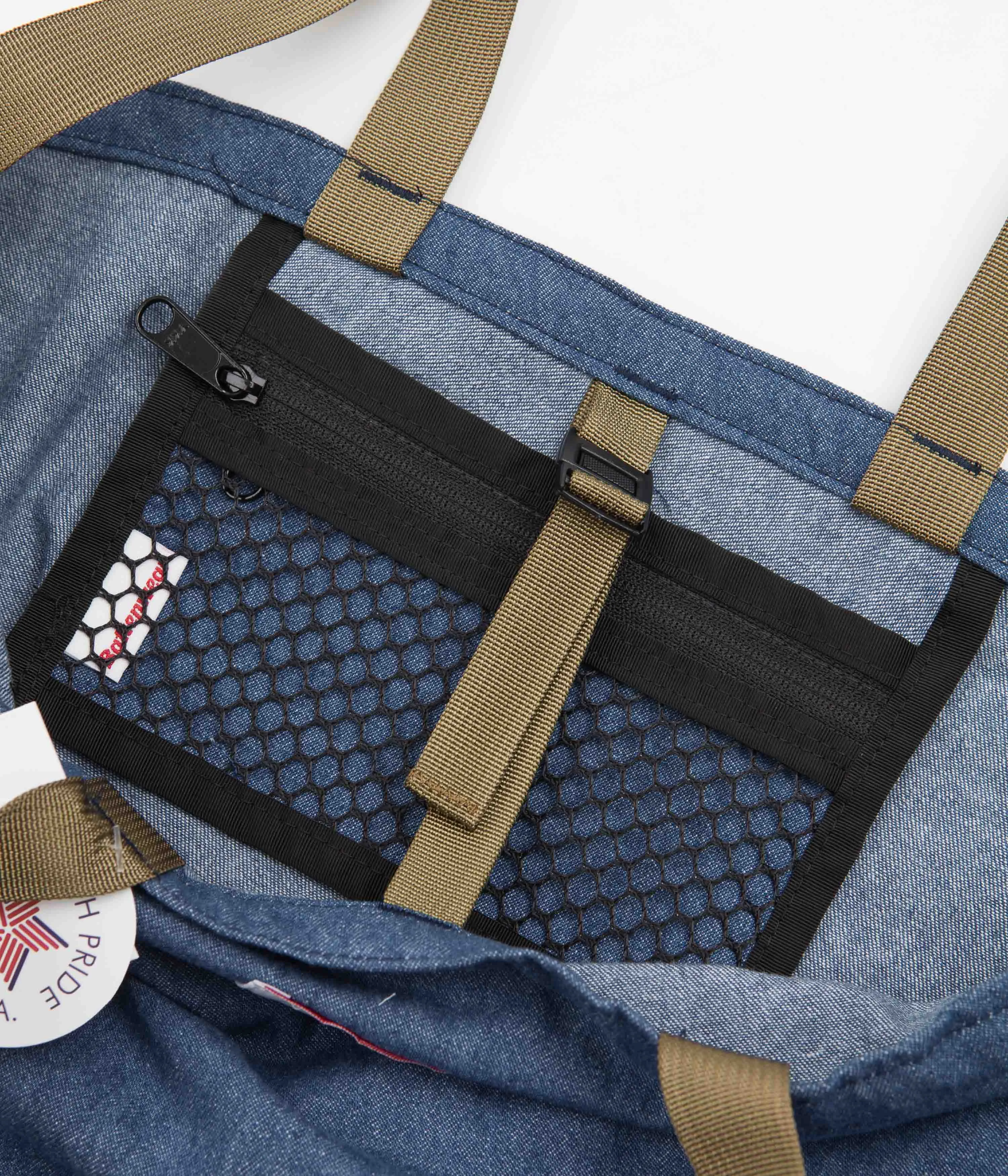 Battenwear Packable Tote Bag - Blue / Tan