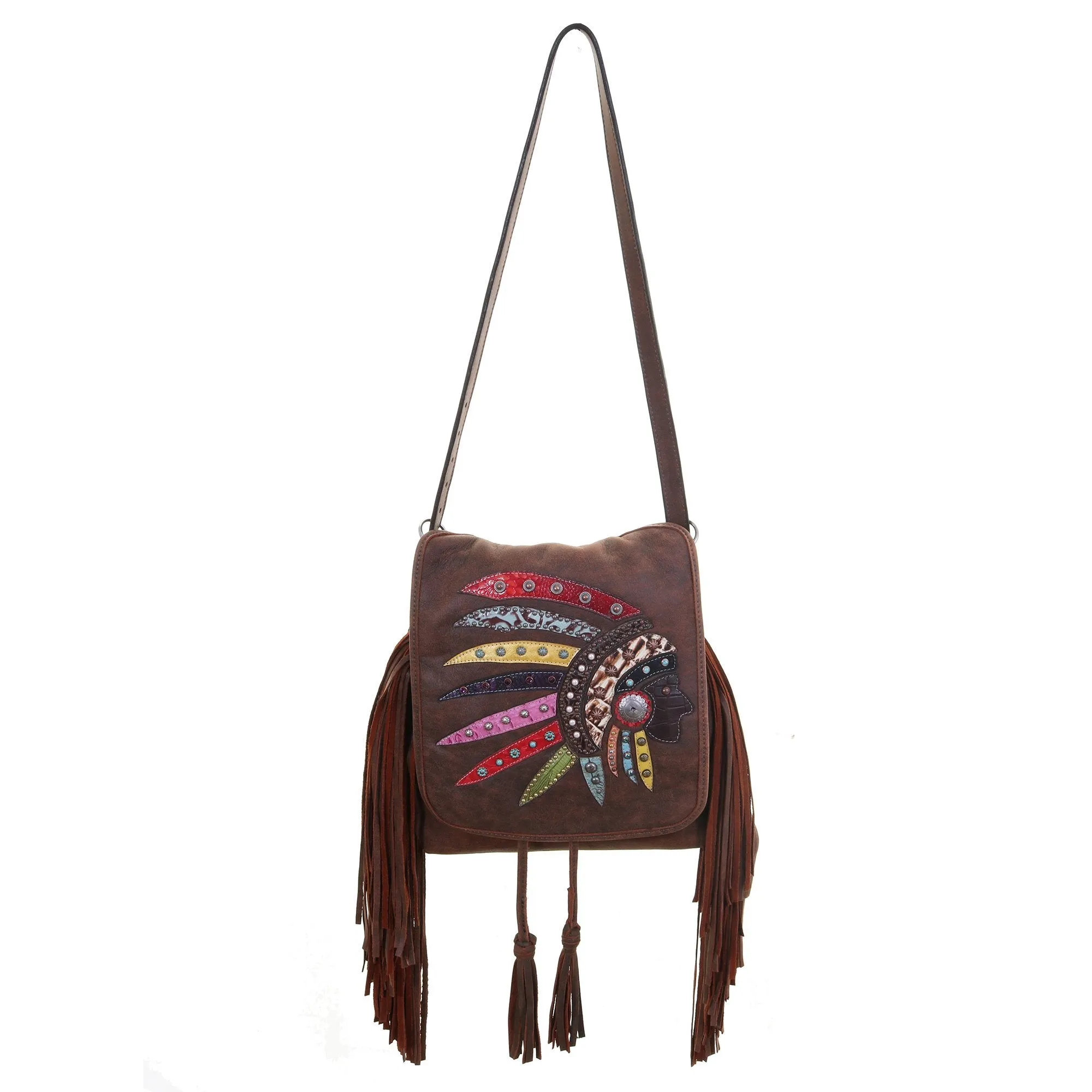 BBP07 - Indian Chief Design Big Backpack/Crossbody
