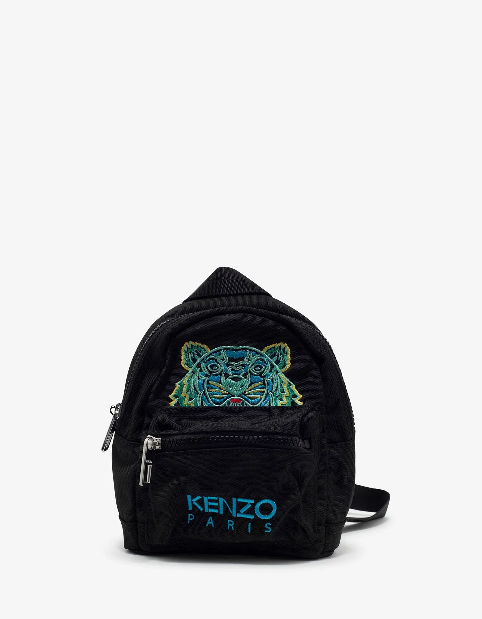 Black Tiger Embroidery Mini Backpack