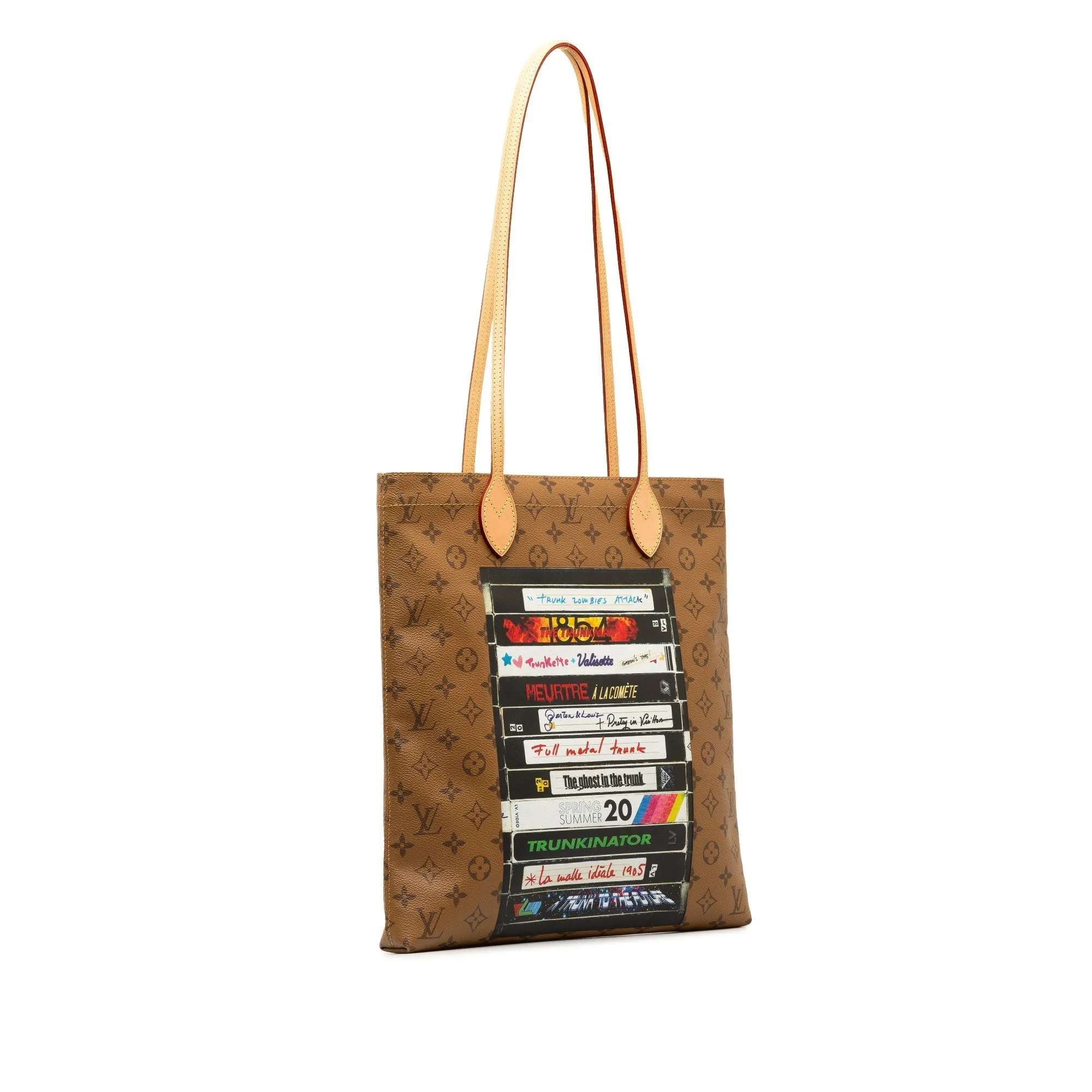 Brown Louis Vuitton Monogram Reverse VHS Tape Carry It Tote Bag