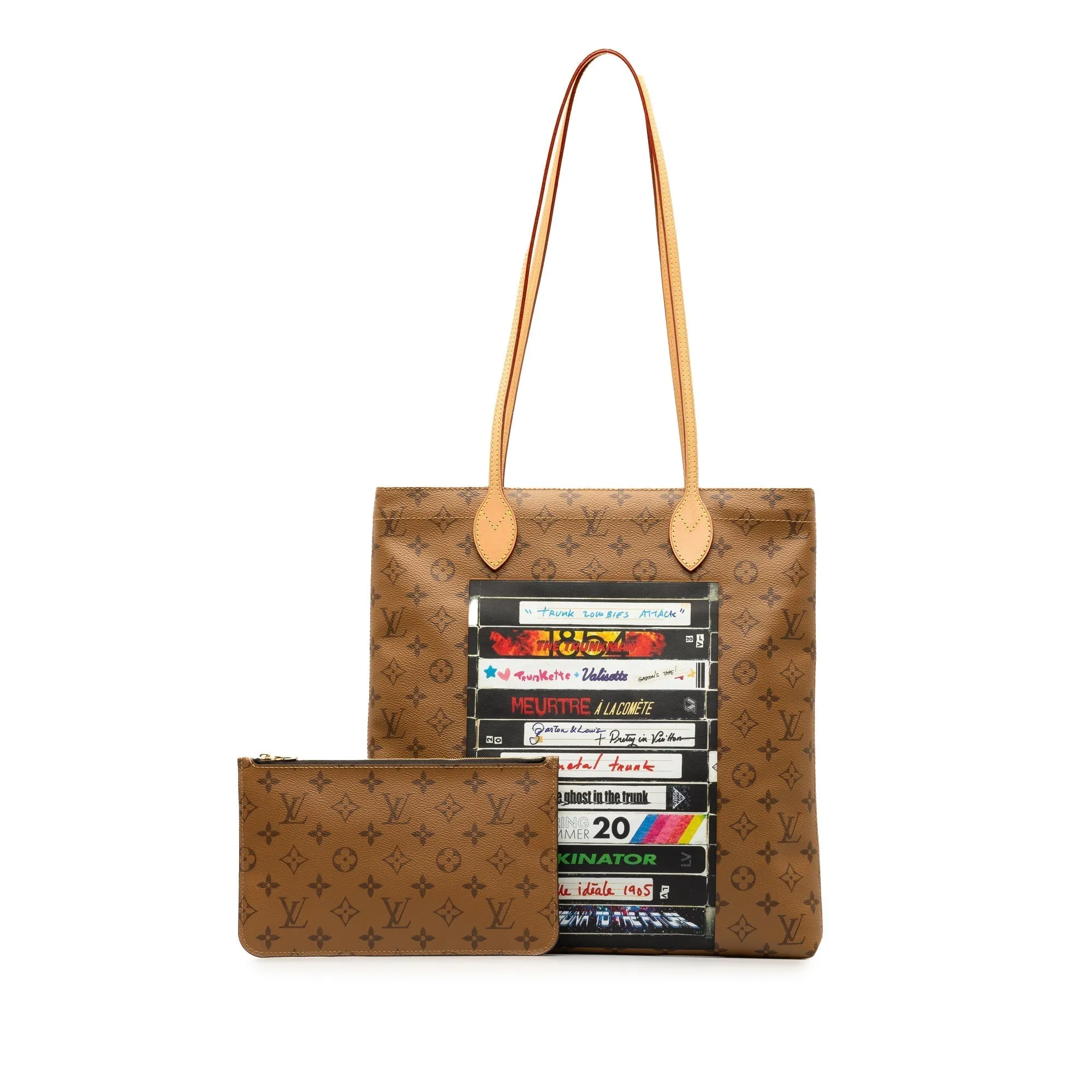 Brown Louis Vuitton Monogram Reverse VHS Tape Carry It Tote Bag