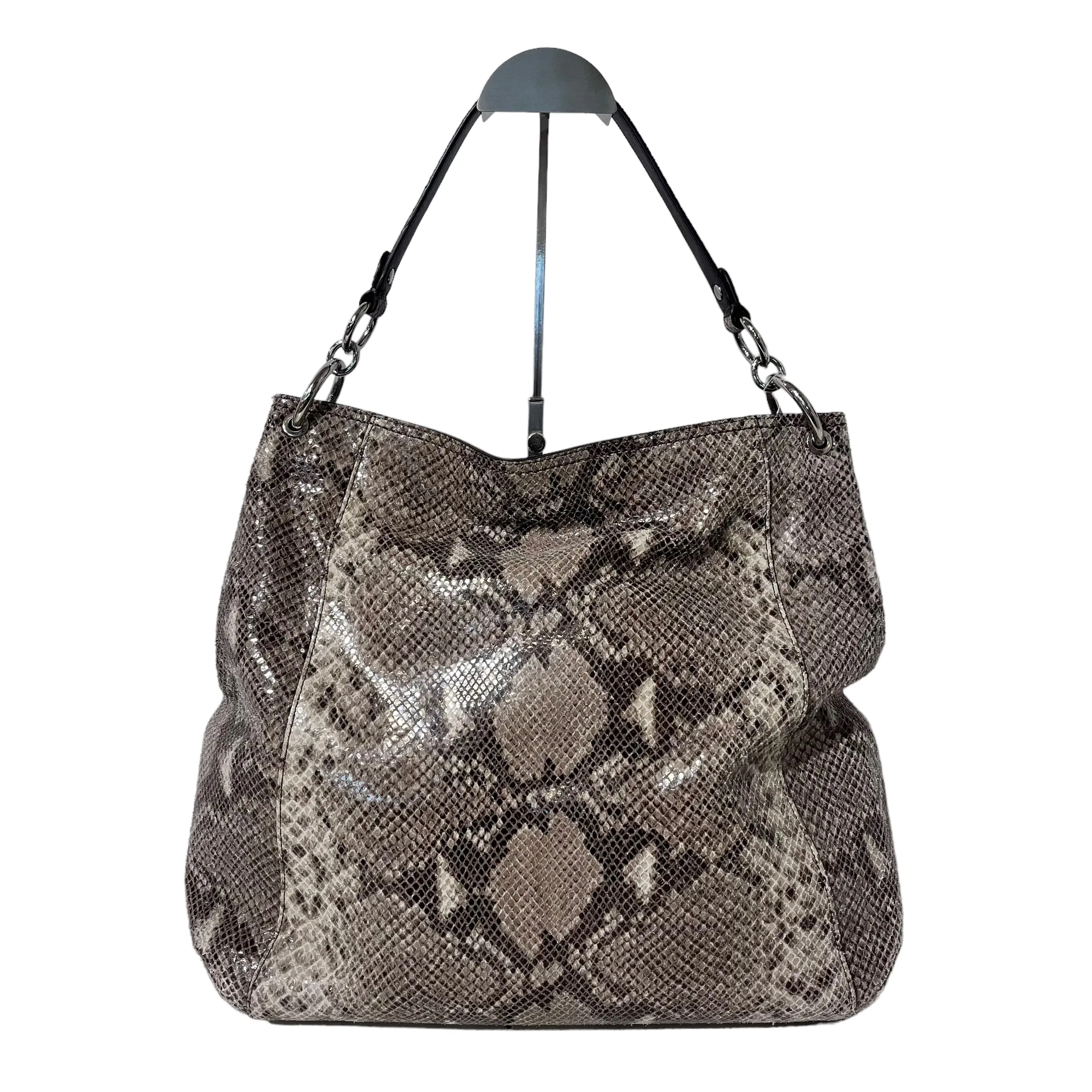 Brown Python Shoulder Bag