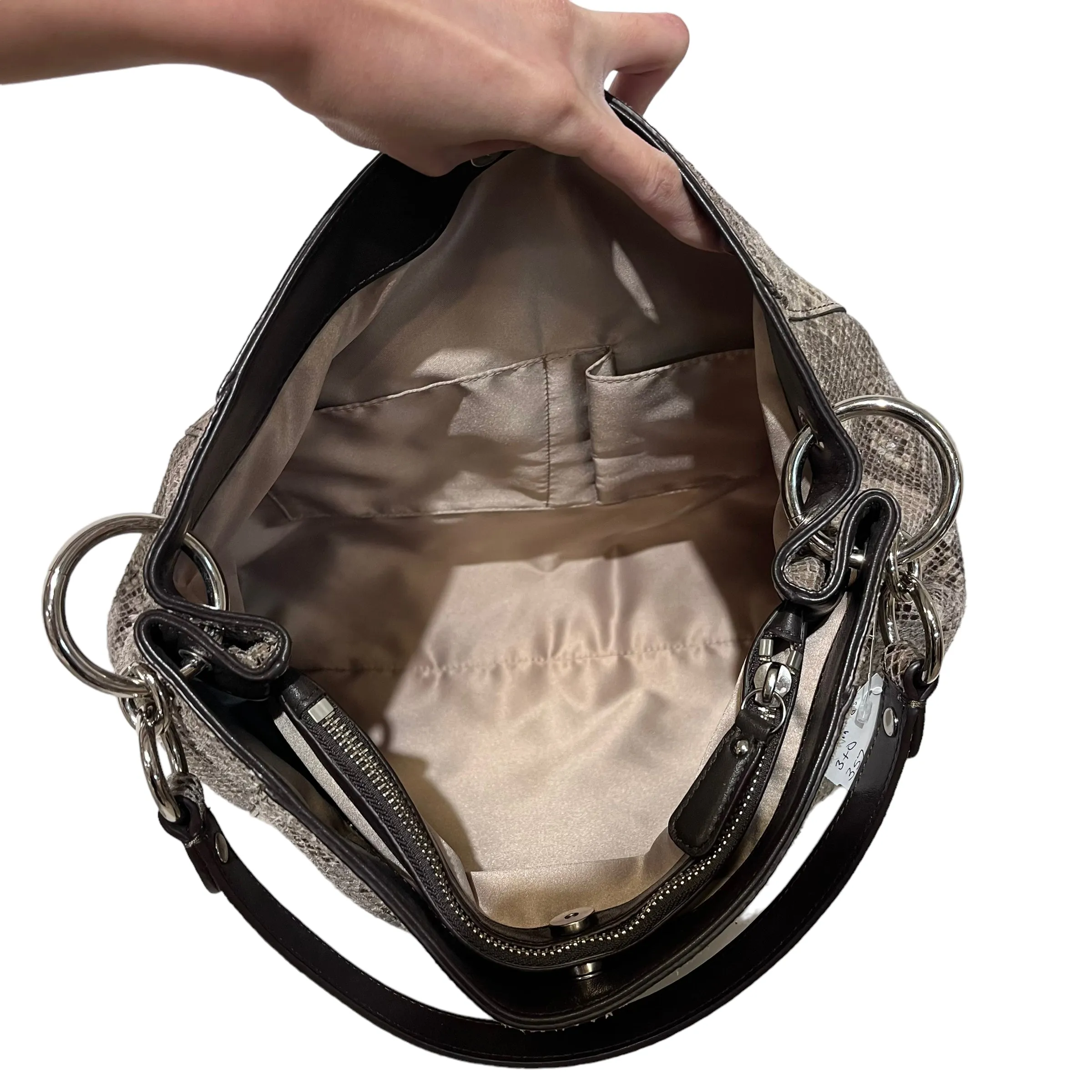 Brown Python Shoulder Bag