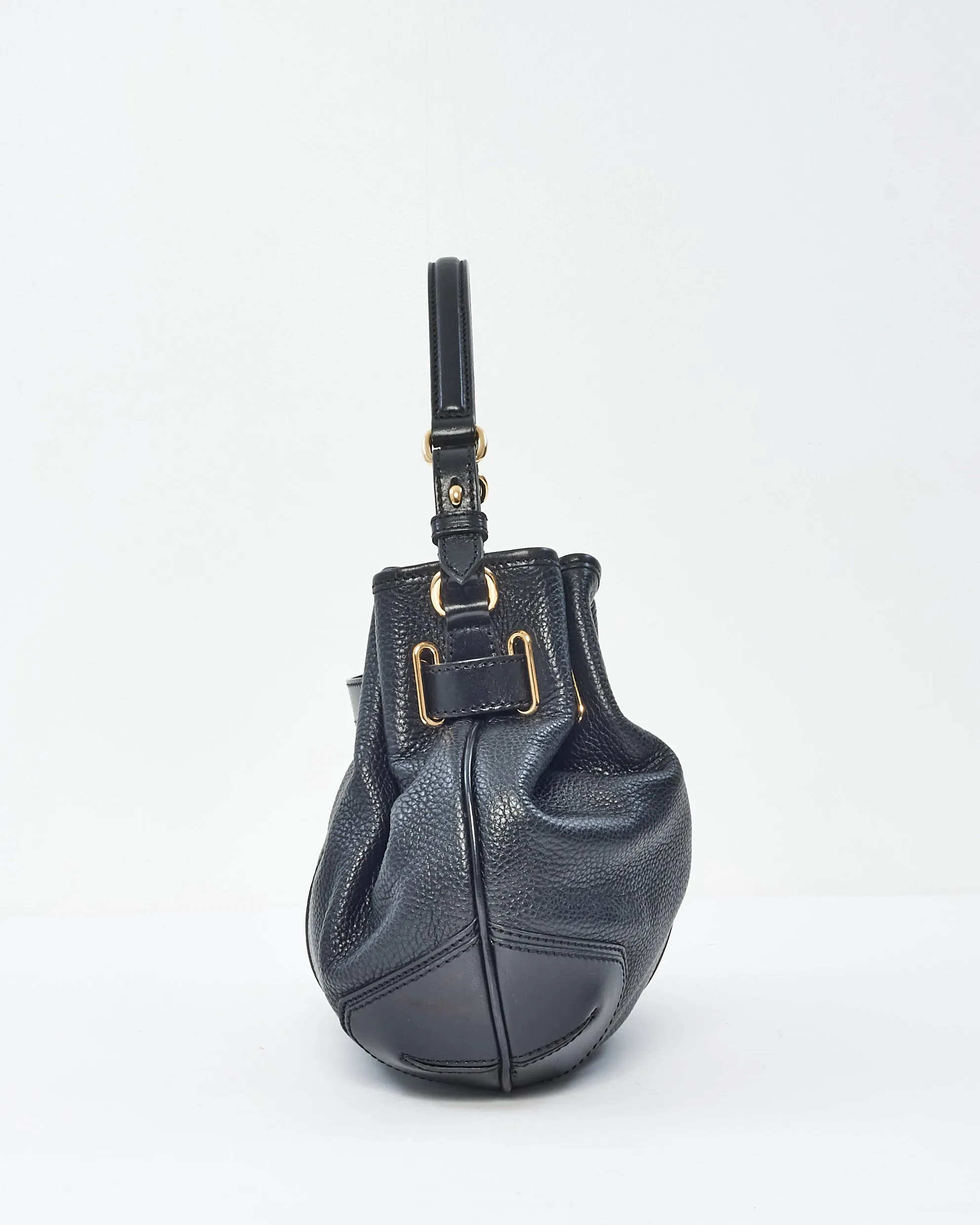 Burberry Black Leather Willenmore Hobo Bag