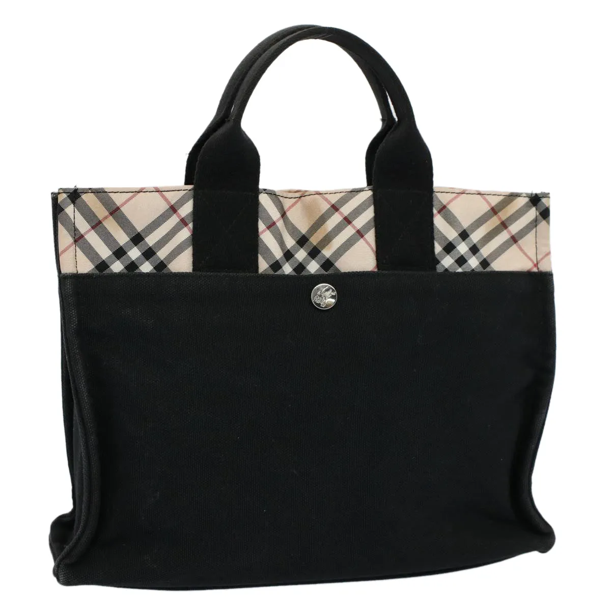 BURBERRY Blue Label Tote Bag Canvas Black  bs8542