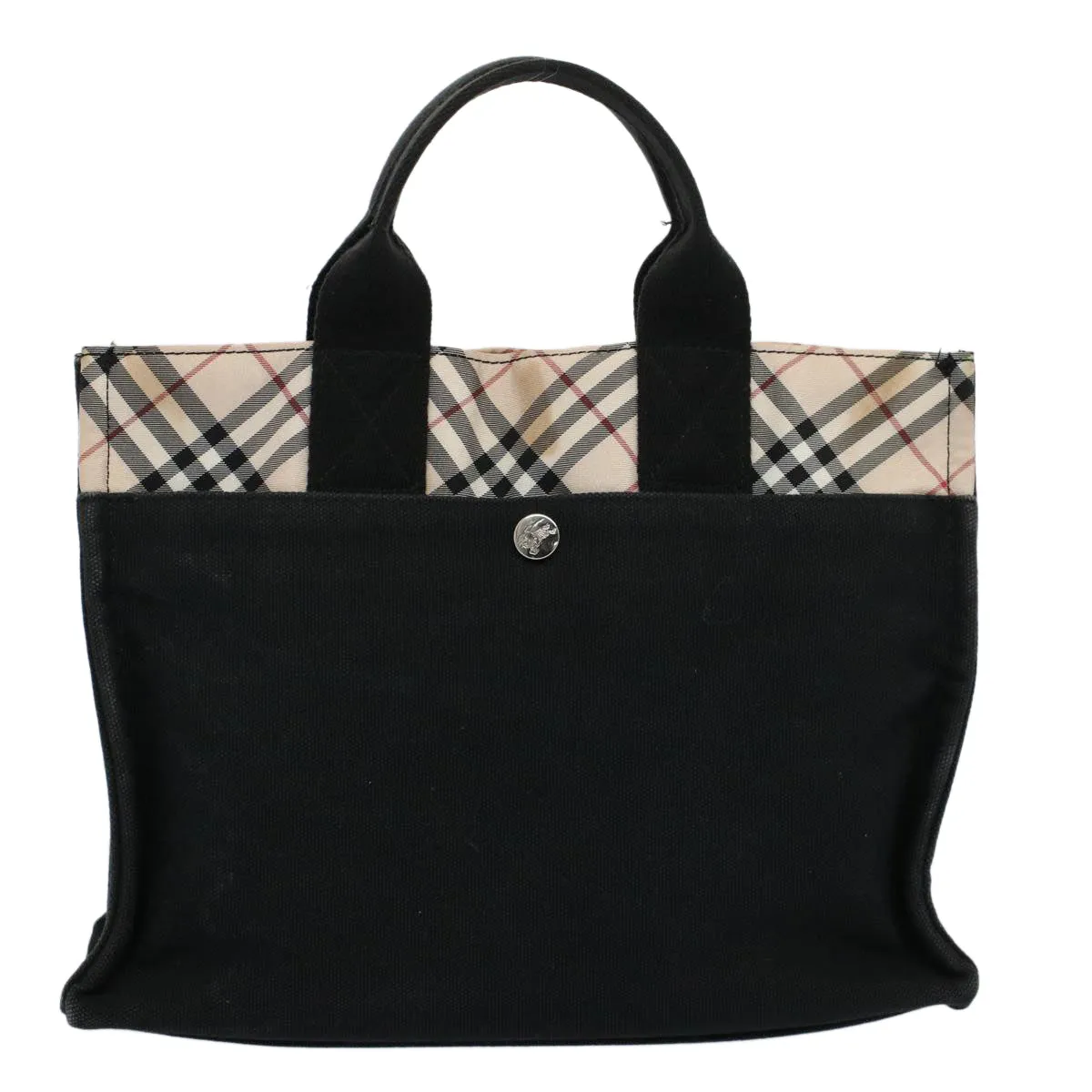 BURBERRY Blue Label Tote Bag Canvas Black  bs8542