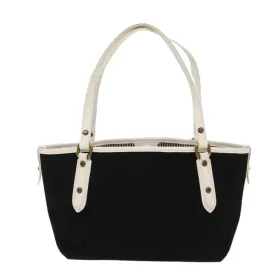 BURBERRY Blue Label Tote Bag Canvas Leather Black  bs7373
