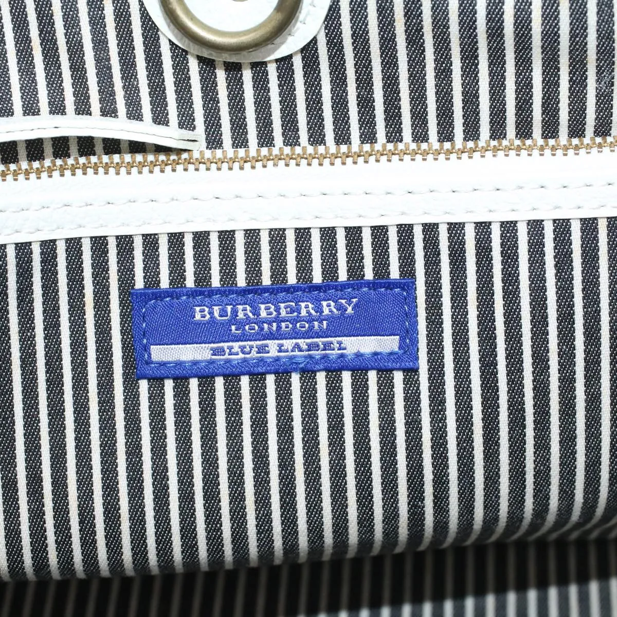 BURBERRY Blue Label Tote Bag Canvas Leather Black  bs7373
