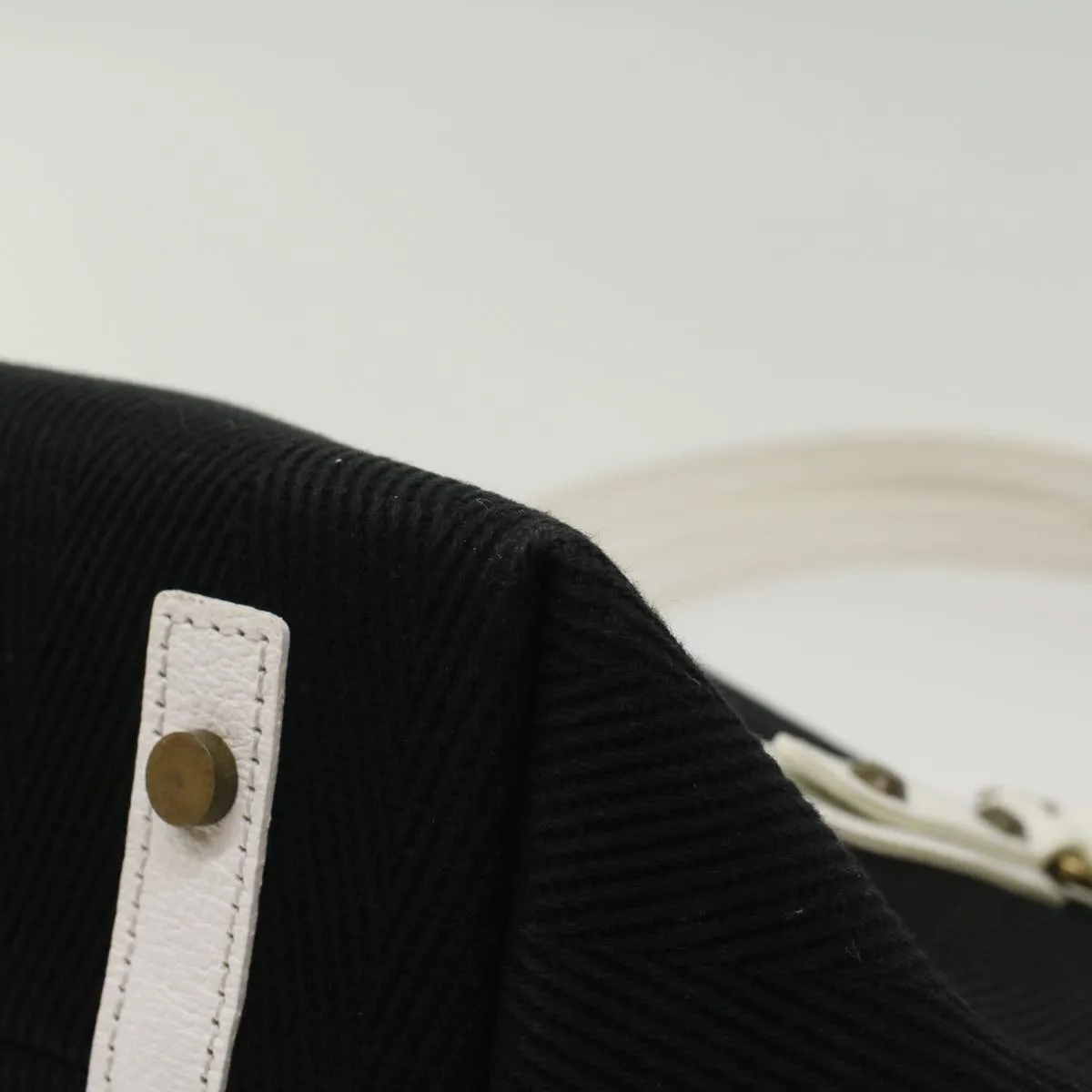 BURBERRY Blue Label Tote Bag Canvas Leather Black  bs7373