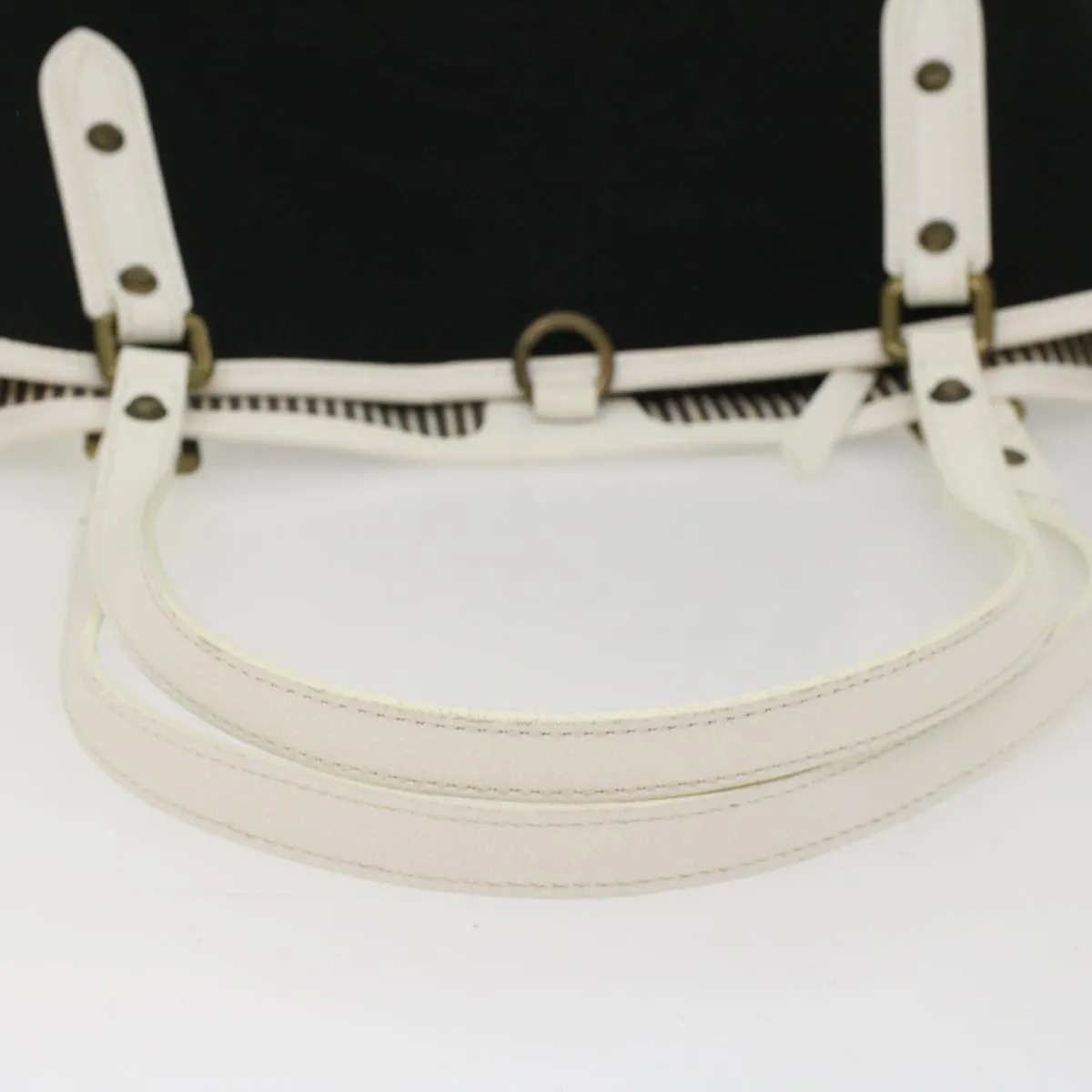 BURBERRY Blue Label Tote Bag Canvas Leather Black  bs7373