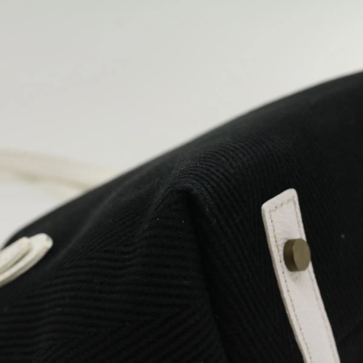 BURBERRY Blue Label Tote Bag Canvas Leather Black  bs7373