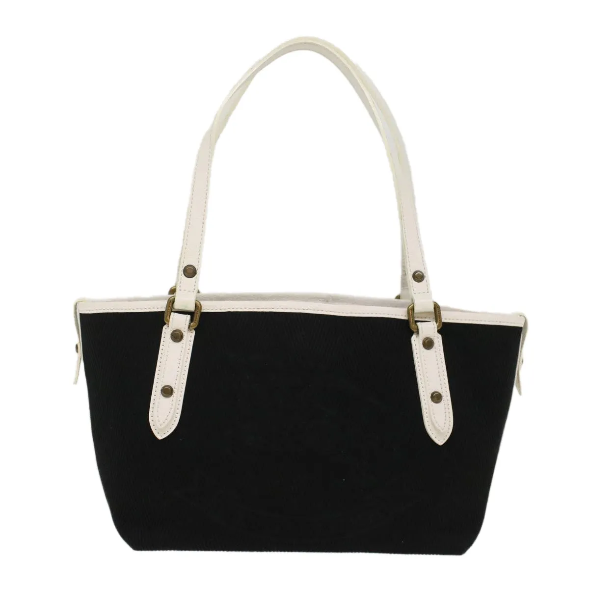 BURBERRY Blue Label Tote Bag Canvas Leather Black  bs7373
