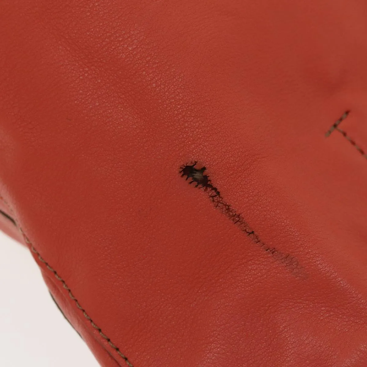 BURBERRY Blue Label Tote Bag Leather Orange Gold  ti2005