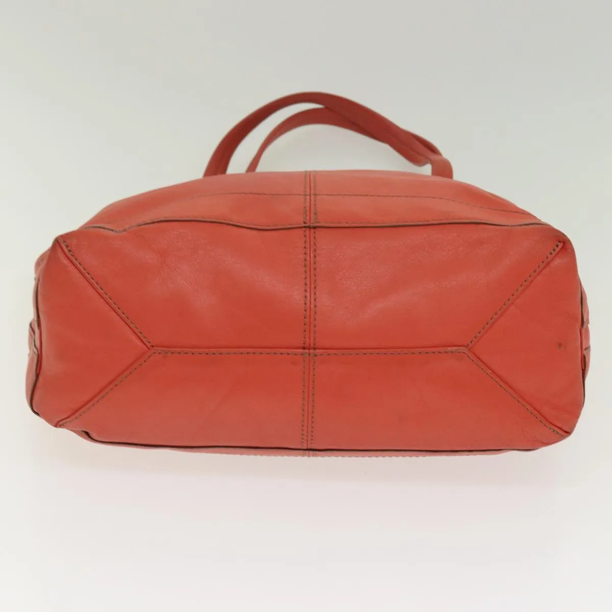 BURBERRY Blue Label Tote Bag Leather Orange Gold  ti2005