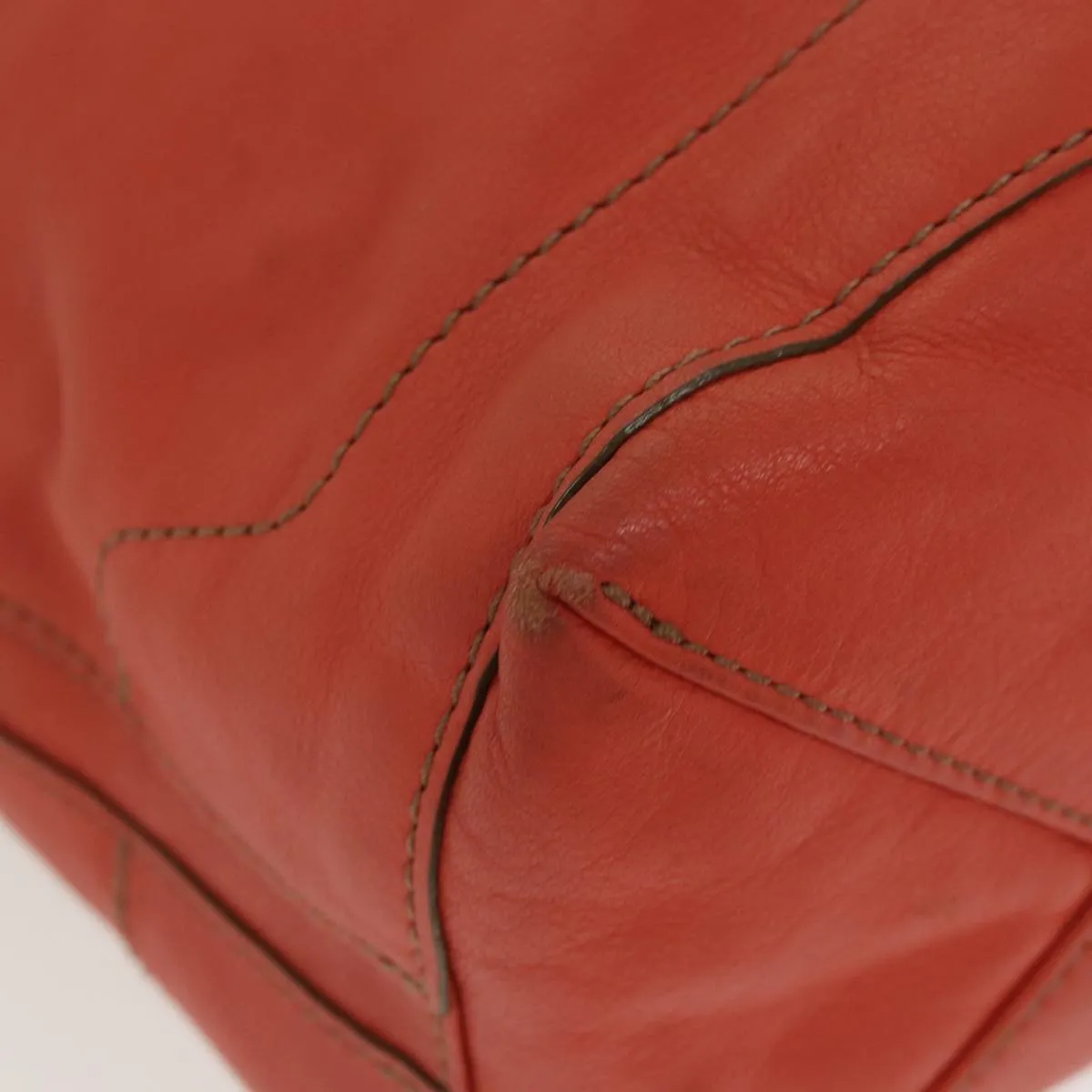 BURBERRY Blue Label Tote Bag Leather Orange Gold  ti2005