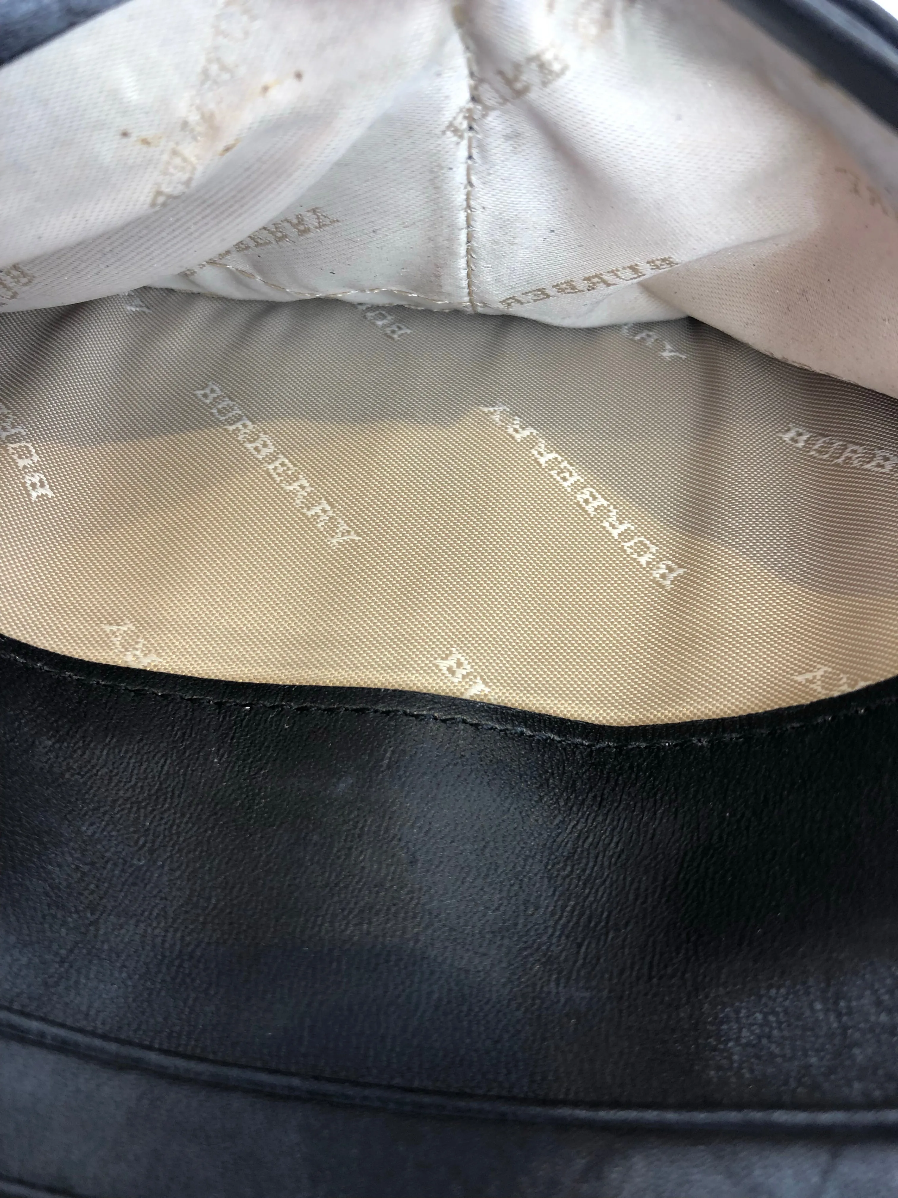 Burberry Checked Patent And Leather Wallet
