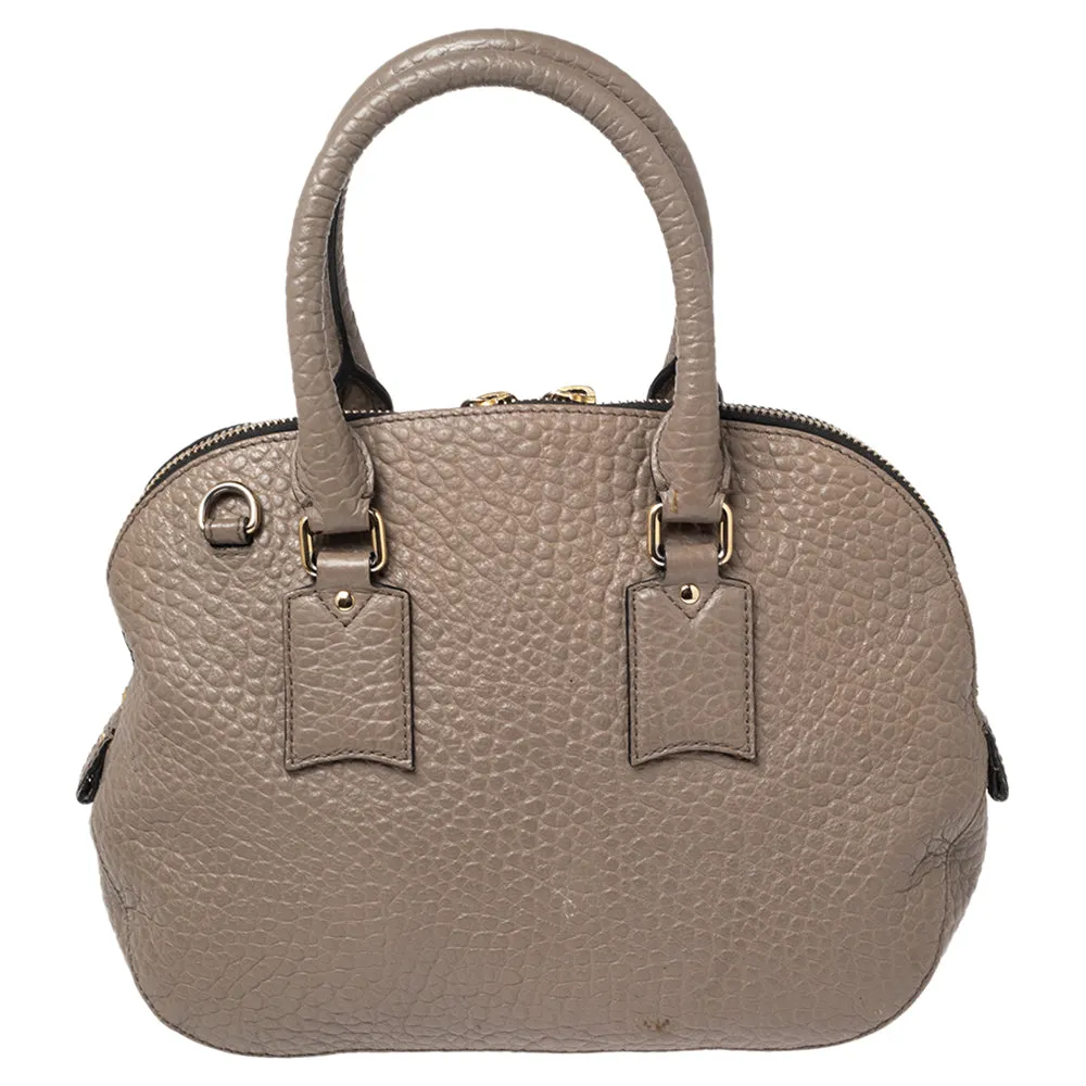 Burberry Grey Grain Leather Orchard Satchel