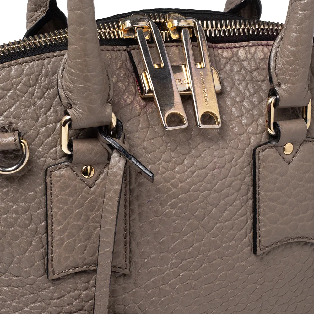 Burberry Grey Grain Leather Orchard Satchel