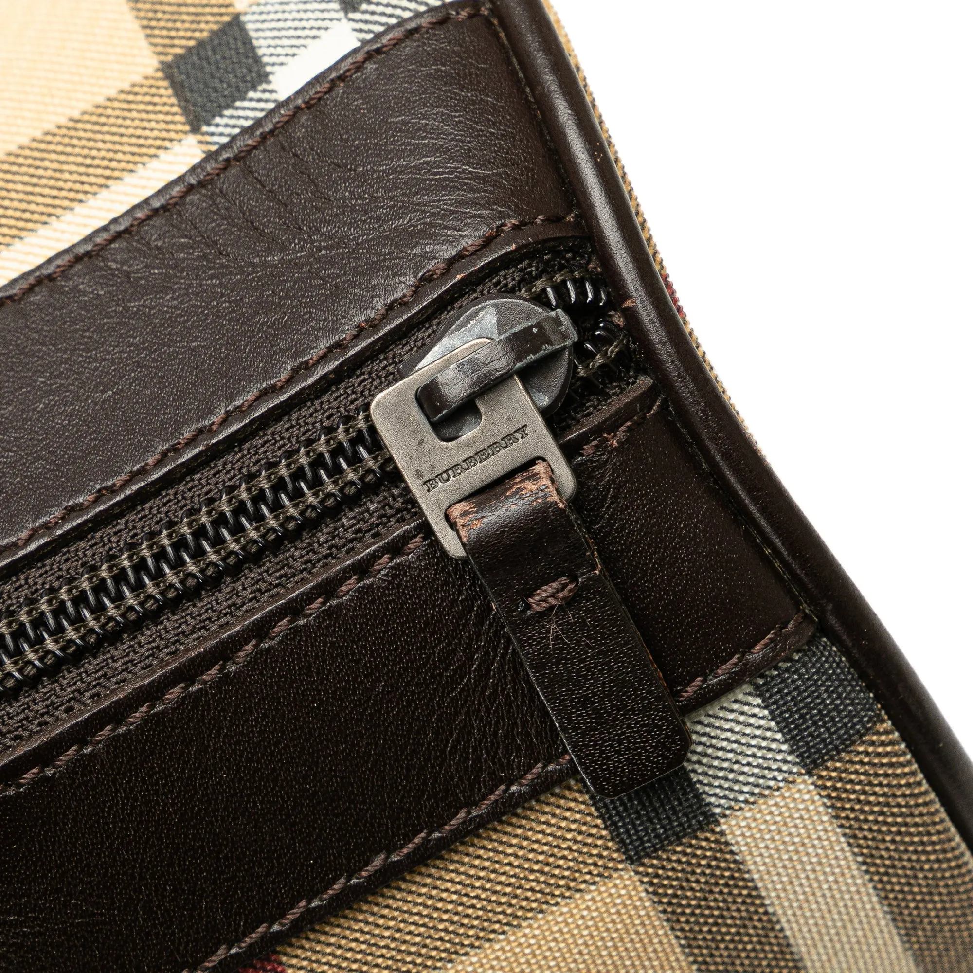 BURBERRY House Check Barrell Handbag