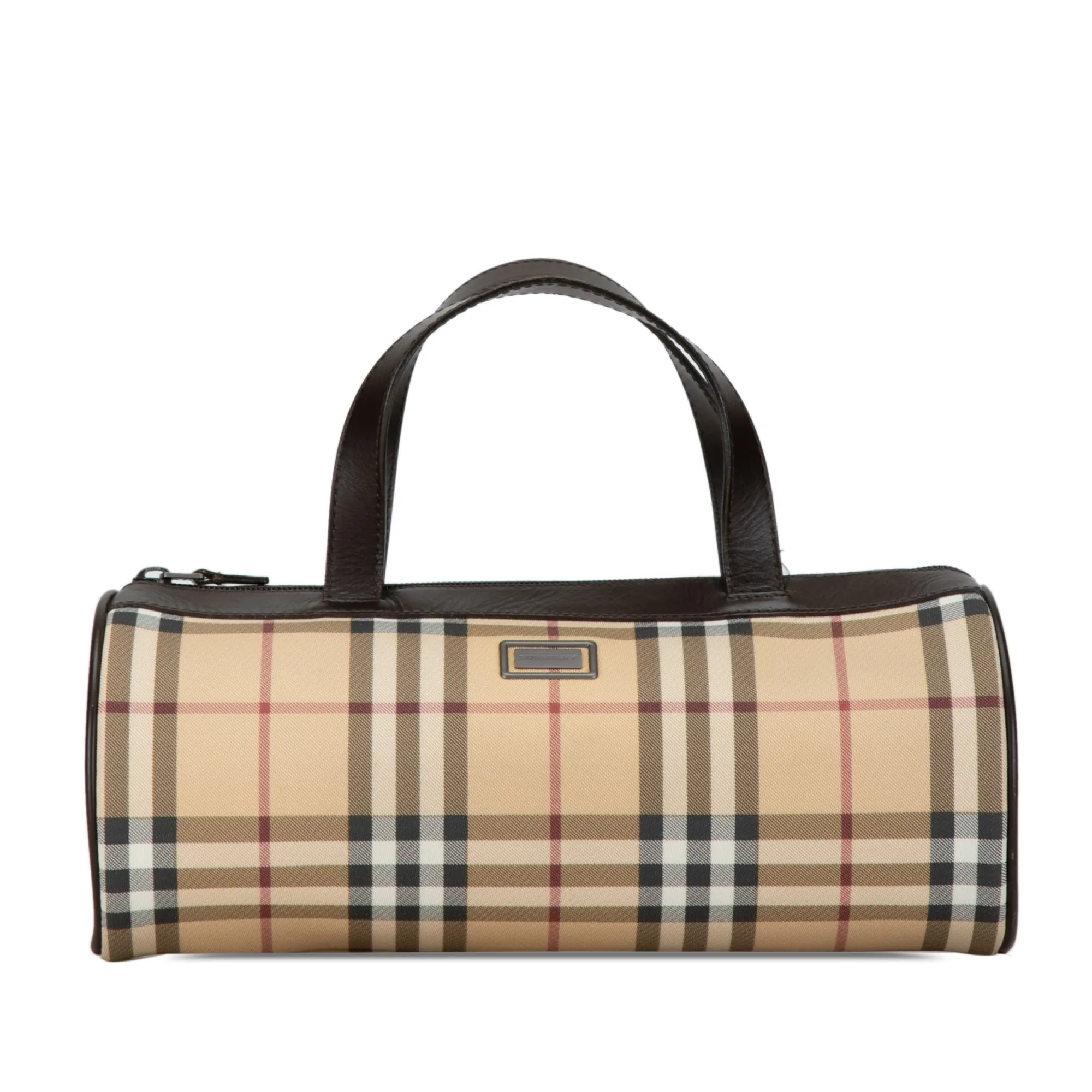 BURBERRY House Check Barrell Handbag