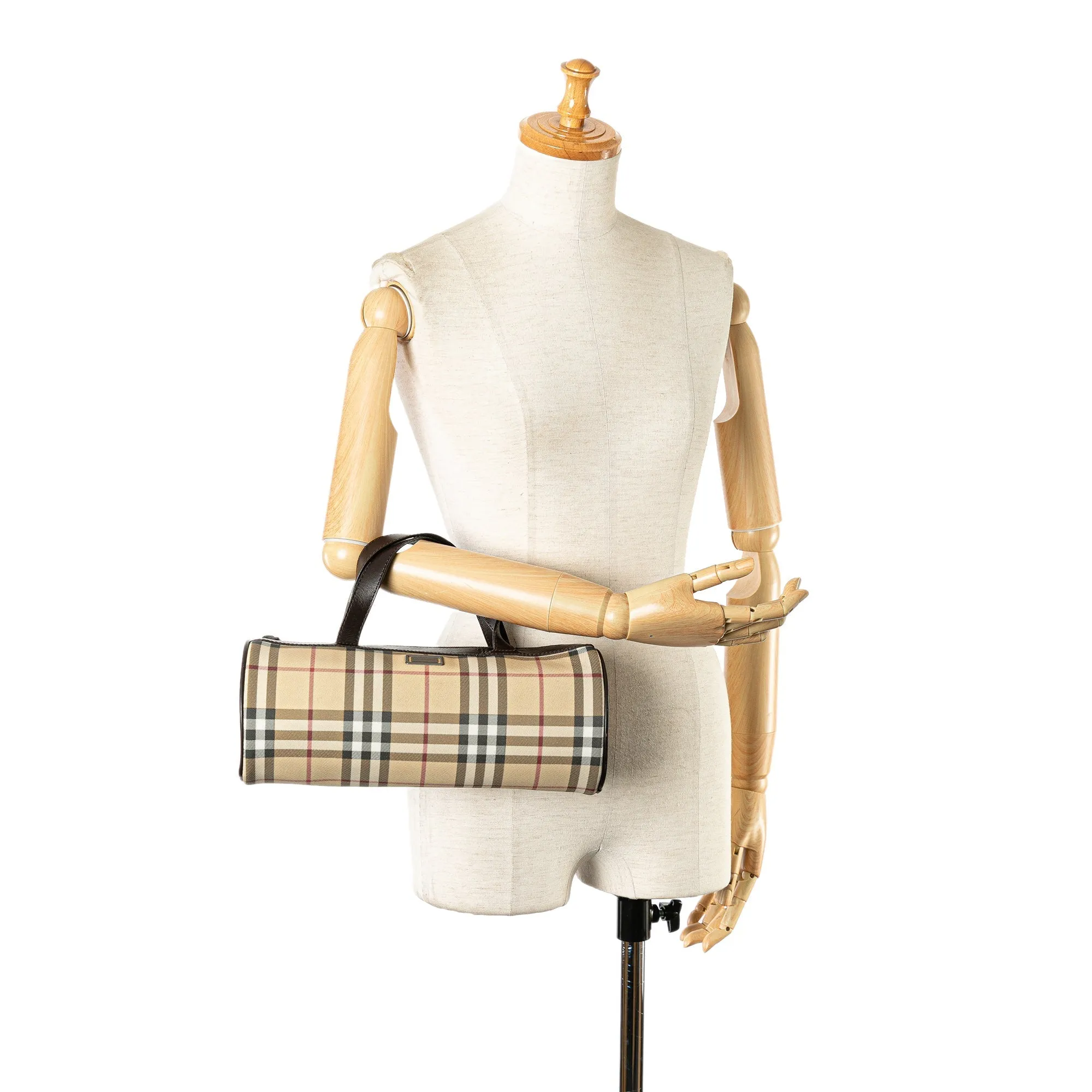 BURBERRY House Check Barrell Handbag