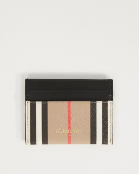 Burberry Nova Check Print Coated Canvas & Leather Card Holder