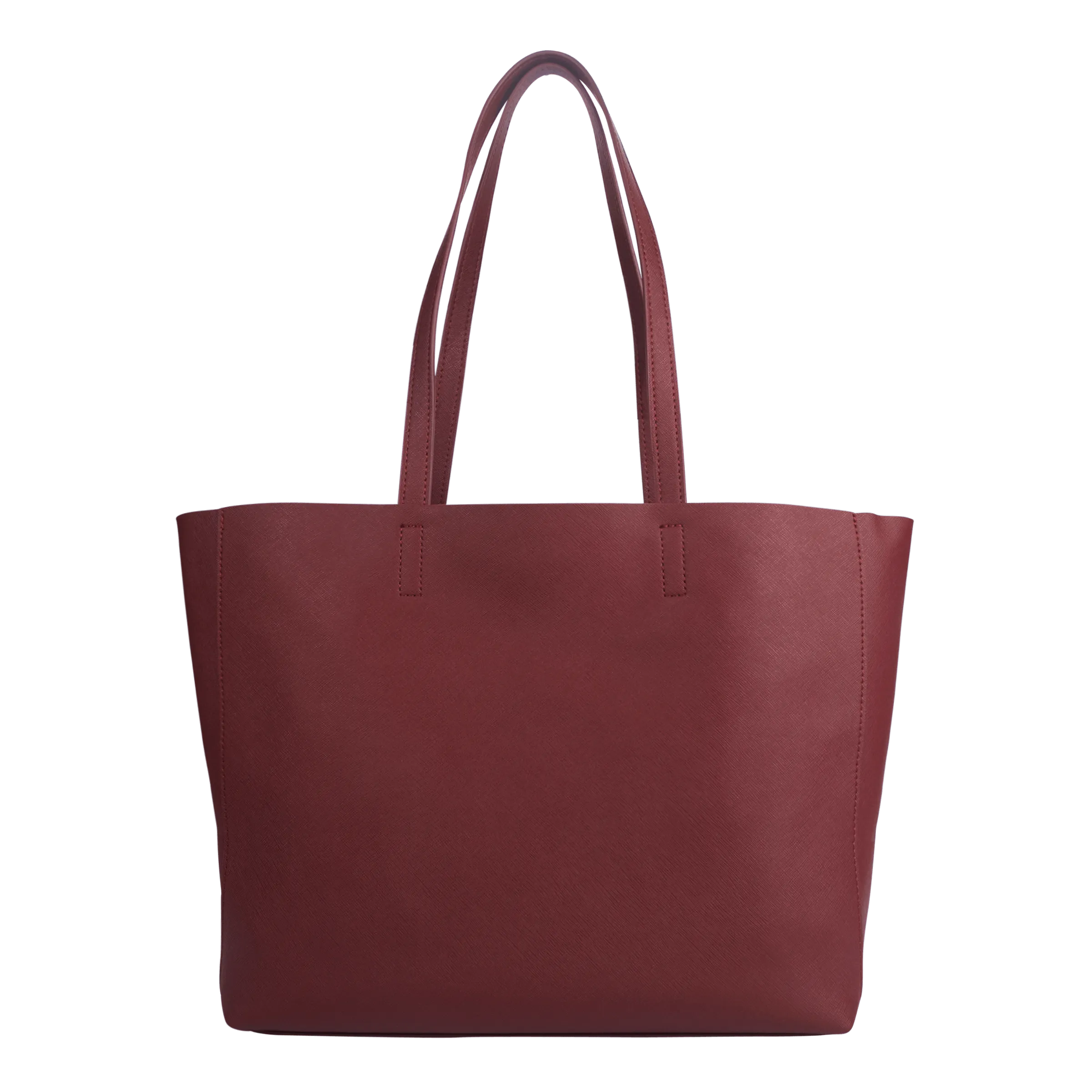 Burgundy - Saffiano Tote Bag