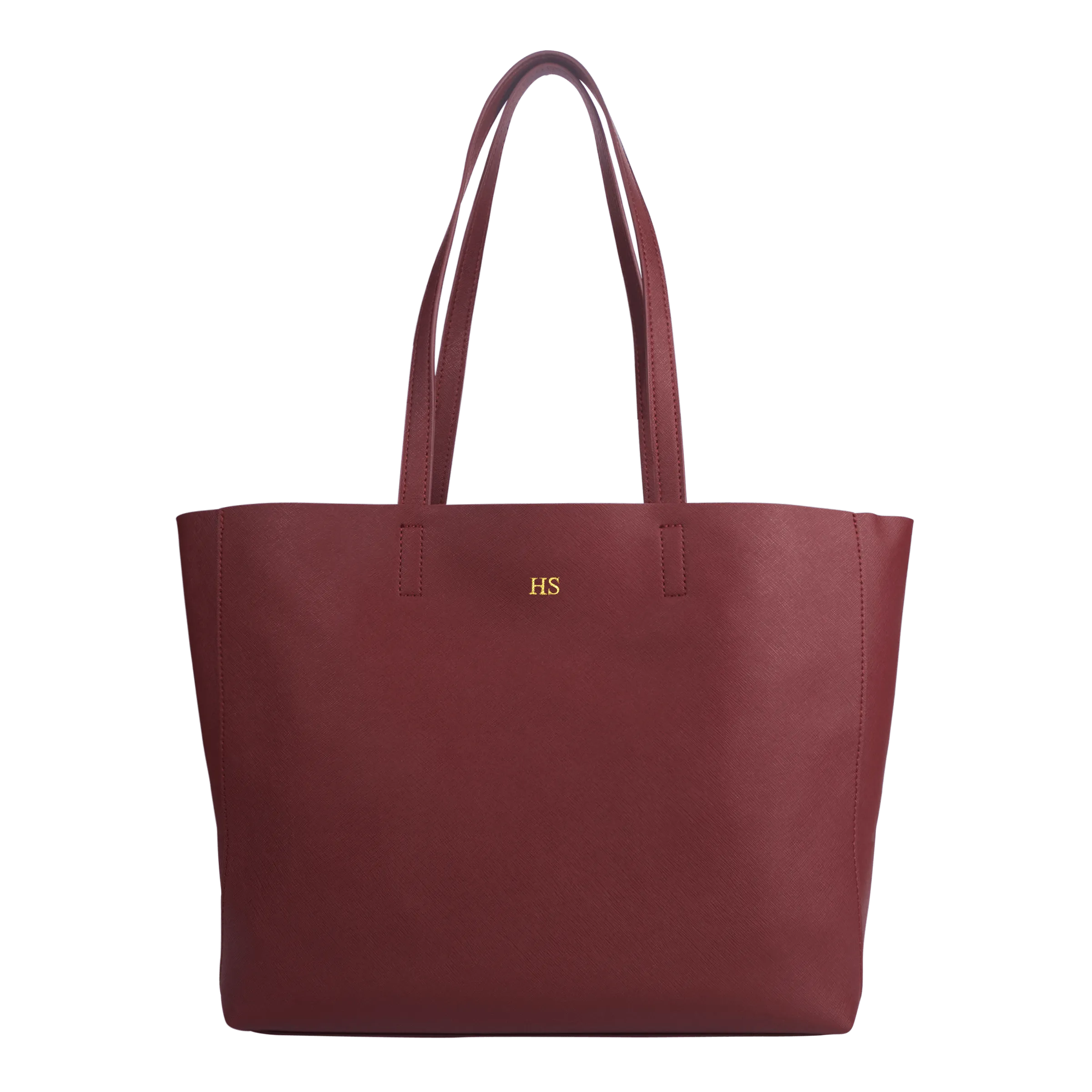 Burgundy - Saffiano Tote Bag