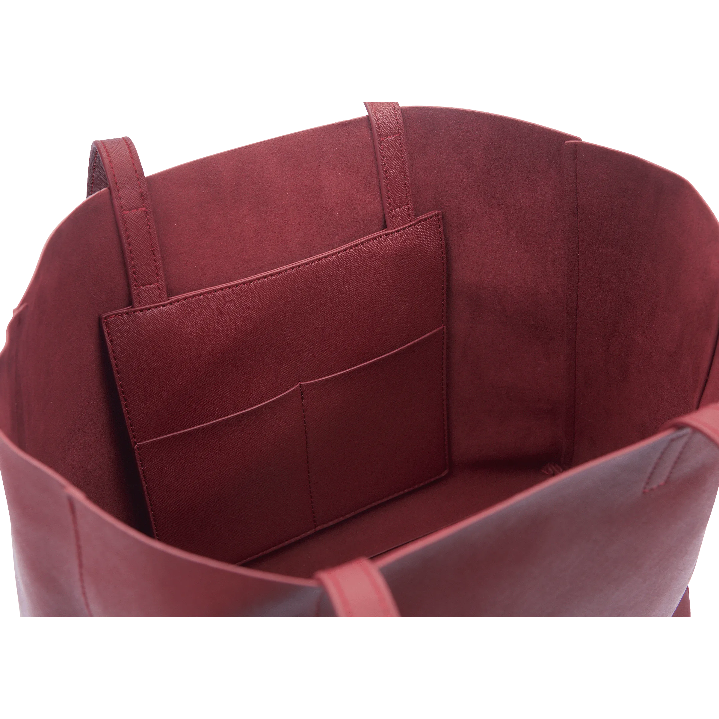 Burgundy - Saffiano Tote Bag