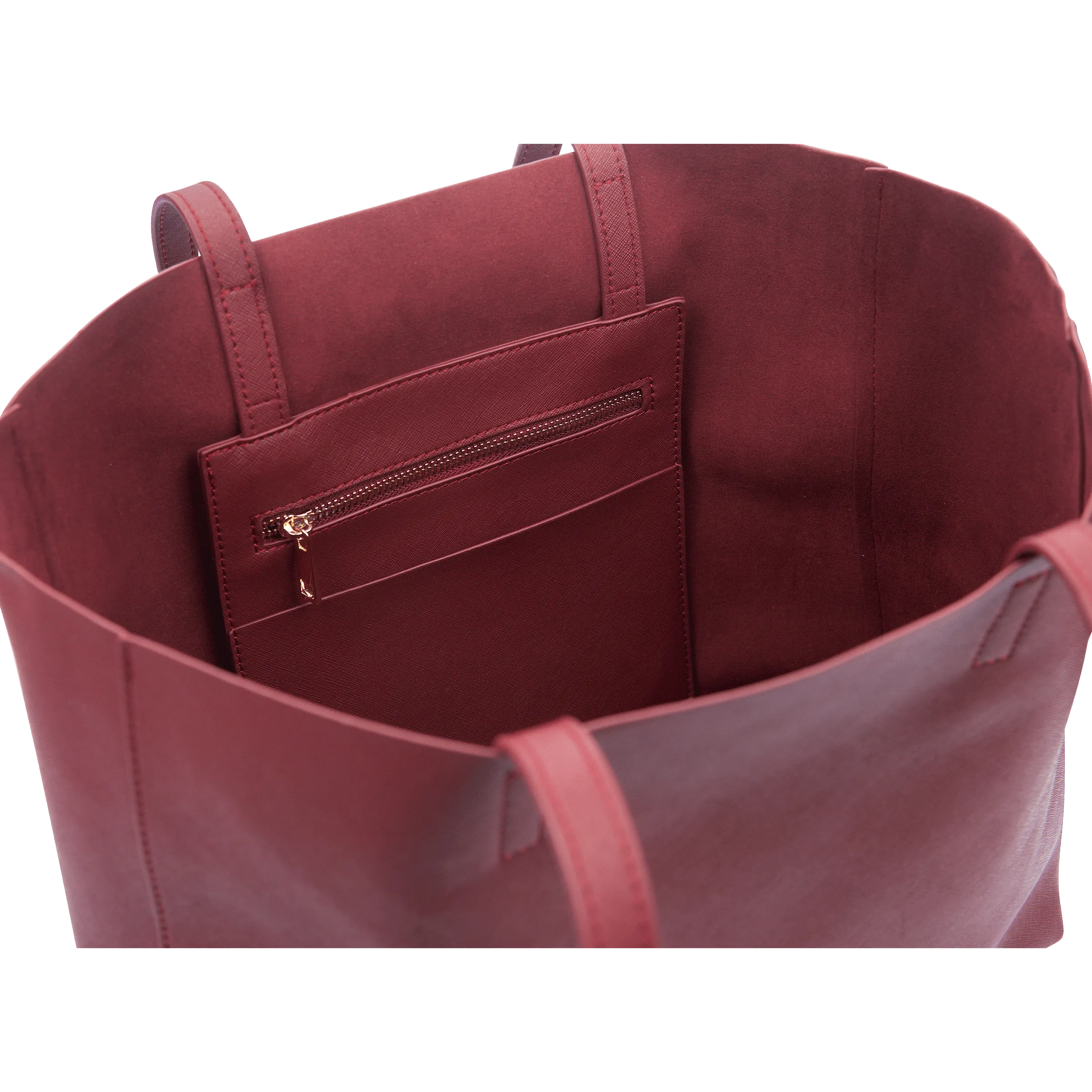 Burgundy - Saffiano Tote Bag