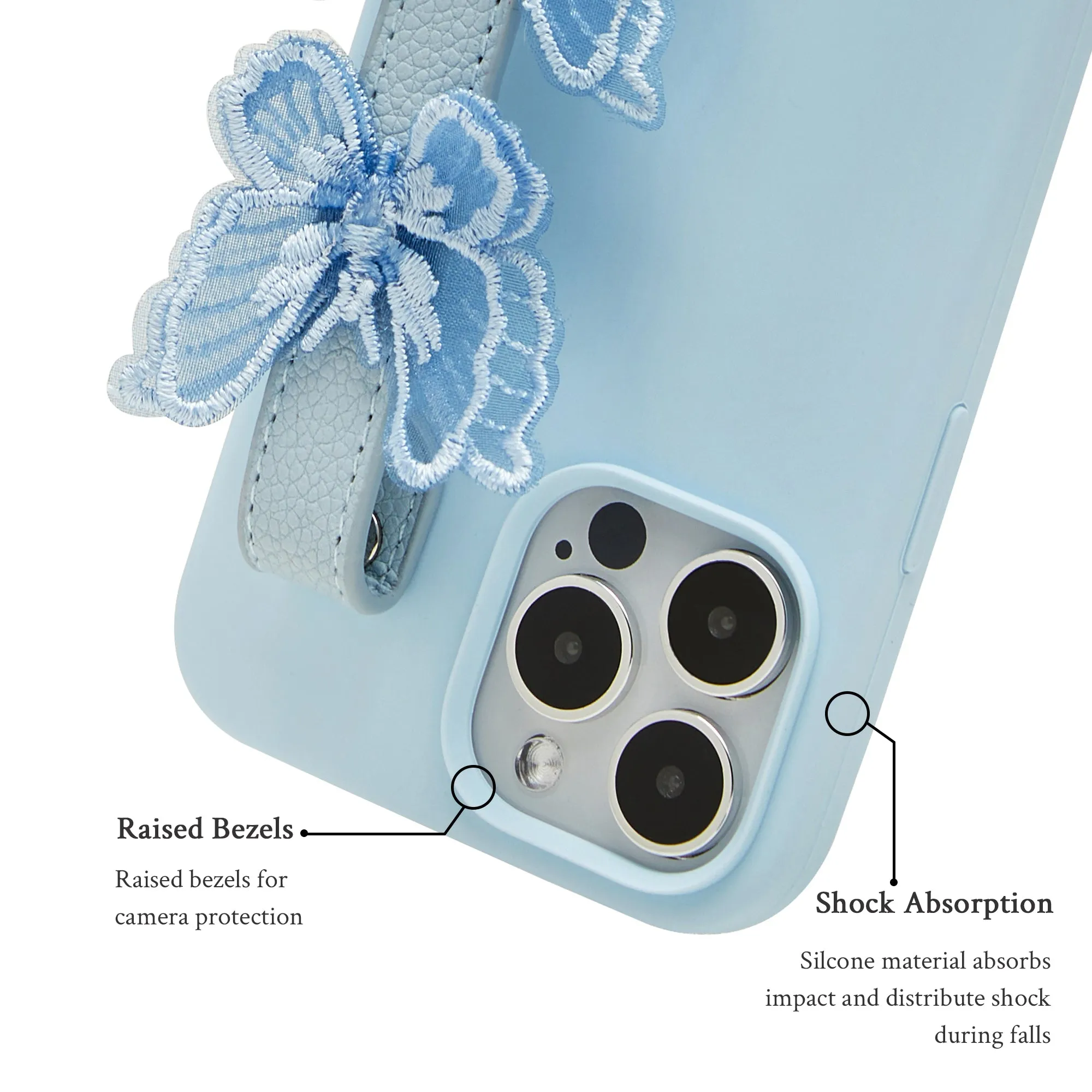 Butterfly Wristlet Phone Case