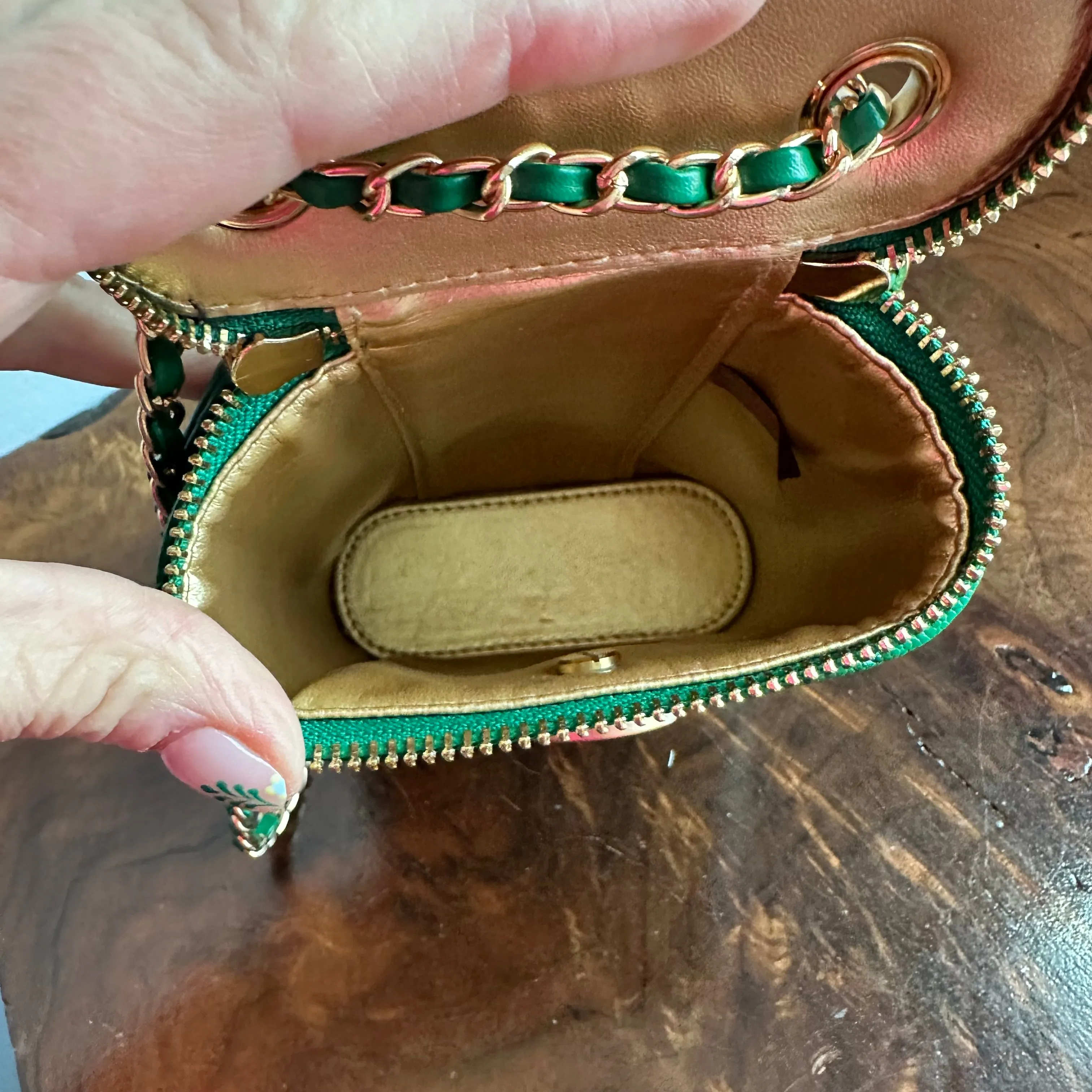 Button Bag - Quilted Phone Crossbody with Vintage LV Button