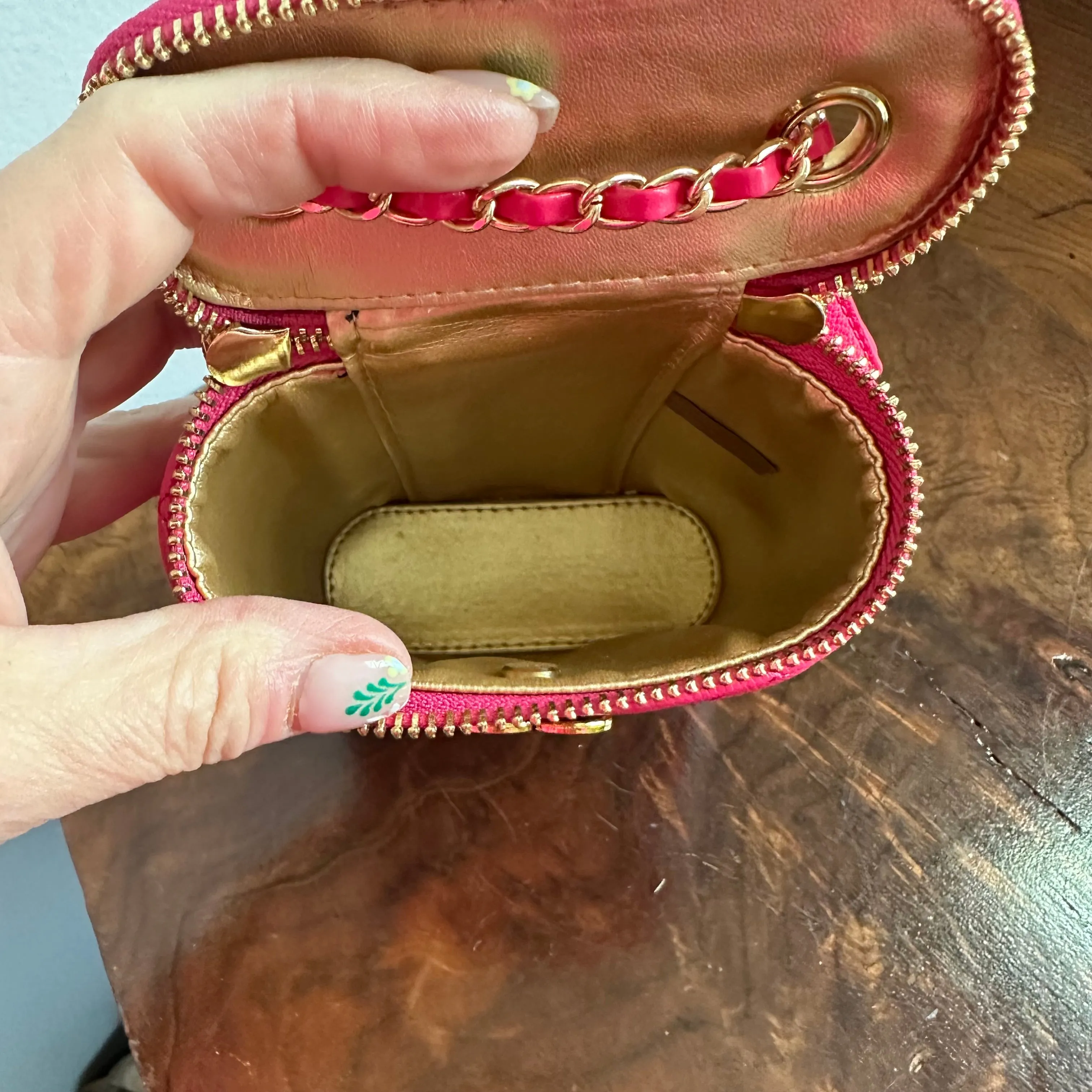 Button Bag - Quilted Phone Crossbody with Vintage LV Button