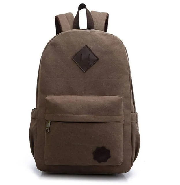 Canvas Laptop Backpack Men Teenage Boys Backpacks Large School Bag Vintage Students Travel Rucksack Shoulder Bags Black XA1054C