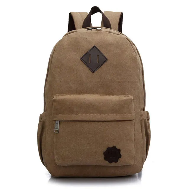 Canvas Laptop Backpack Men Teenage Boys Backpacks Large School Bag Vintage Students Travel Rucksack Shoulder Bags Black XA1054C