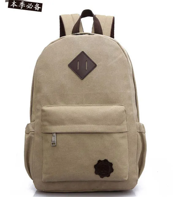 Canvas Laptop Backpack Men Teenage Boys Backpacks Large School Bag Vintage Students Travel Rucksack Shoulder Bags Black XA1054C