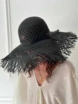 CATARZI - Plensa fringed hat in Black