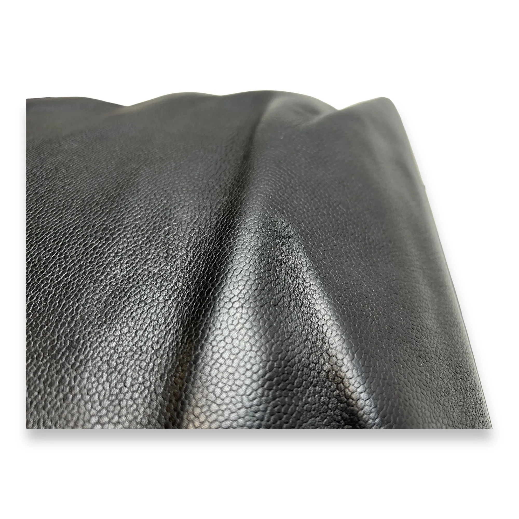 CC Black Top Handle Bag in Caviar Leather, Gold hardware